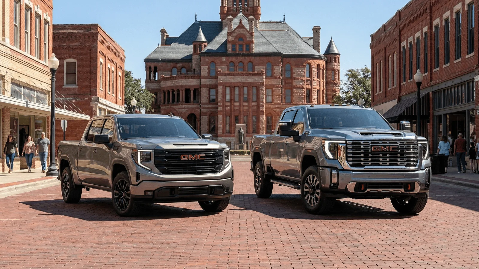 2026 GMC Sierra 1500 and Sierra 2500 HD side by side comparison at Legacy GMC of Waxahachie