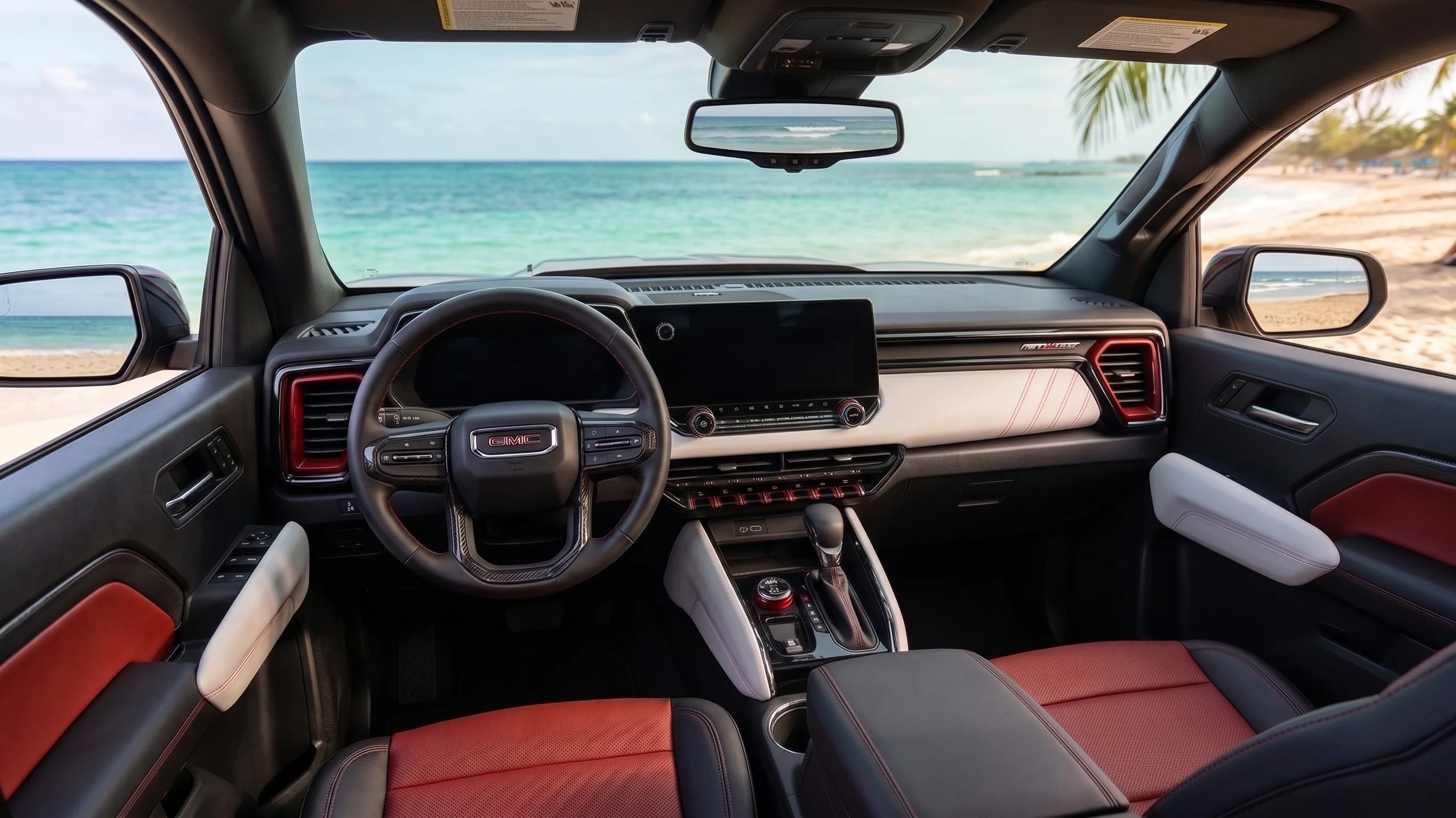 2026 GMC infotainment touchscreen with Google built-in navigation and media display