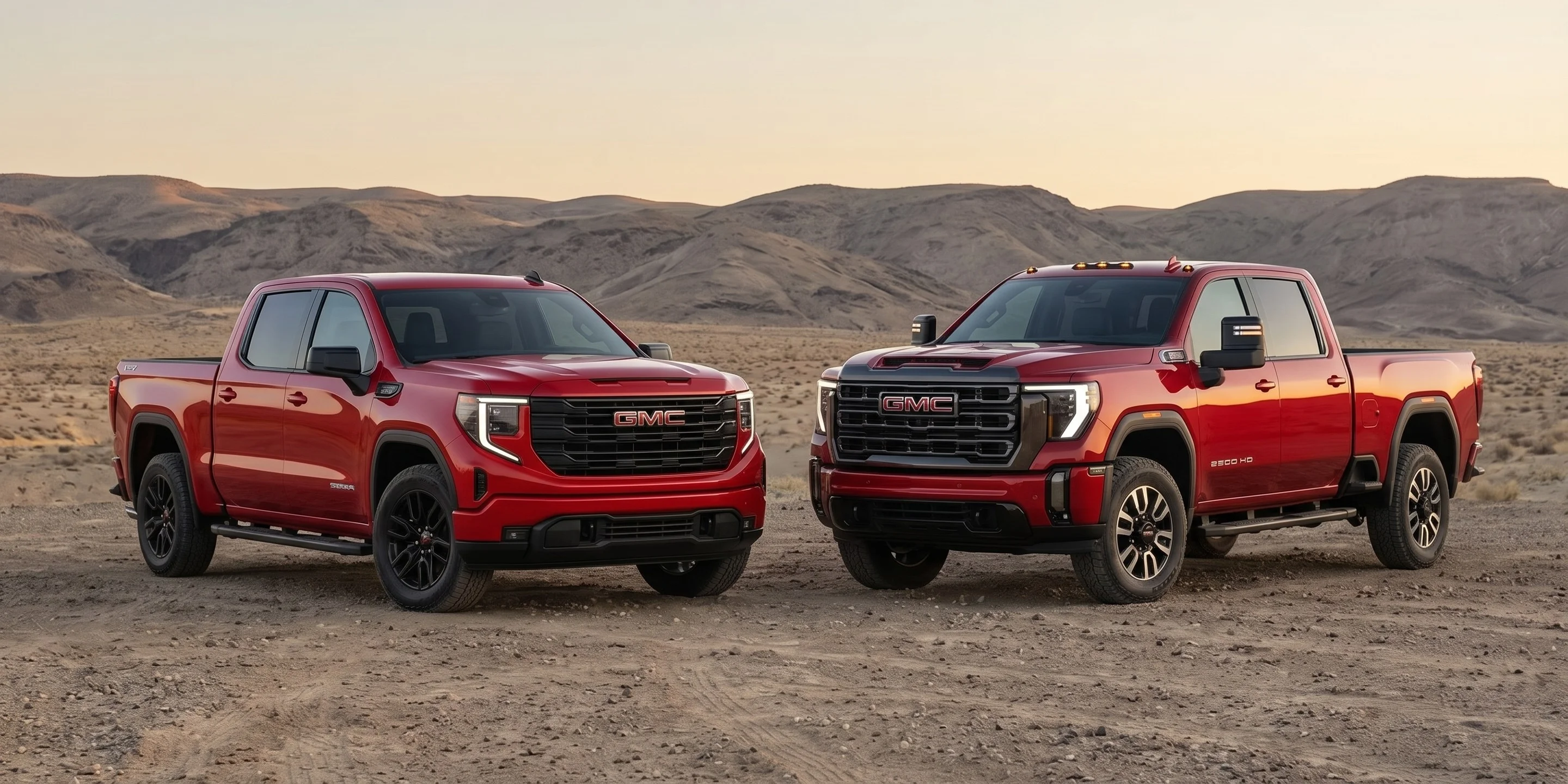 GMC Sierra 1500 2026 junto a GMC Sierra 2500 HD 2026 en Legacy GMC of Waxahachie