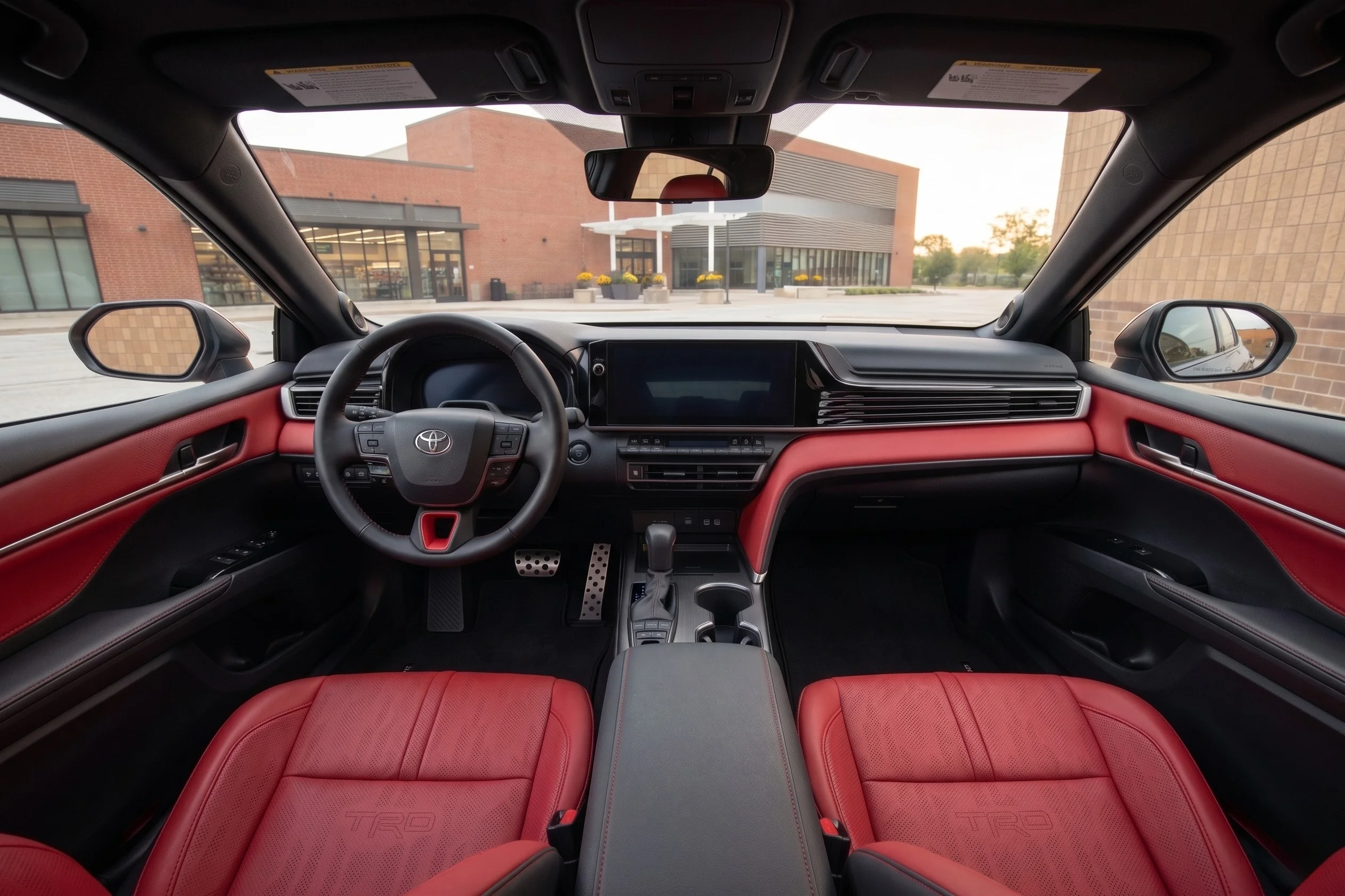 2026 Toyota Camry interior showing the dashboard, touchscreen, and front seats