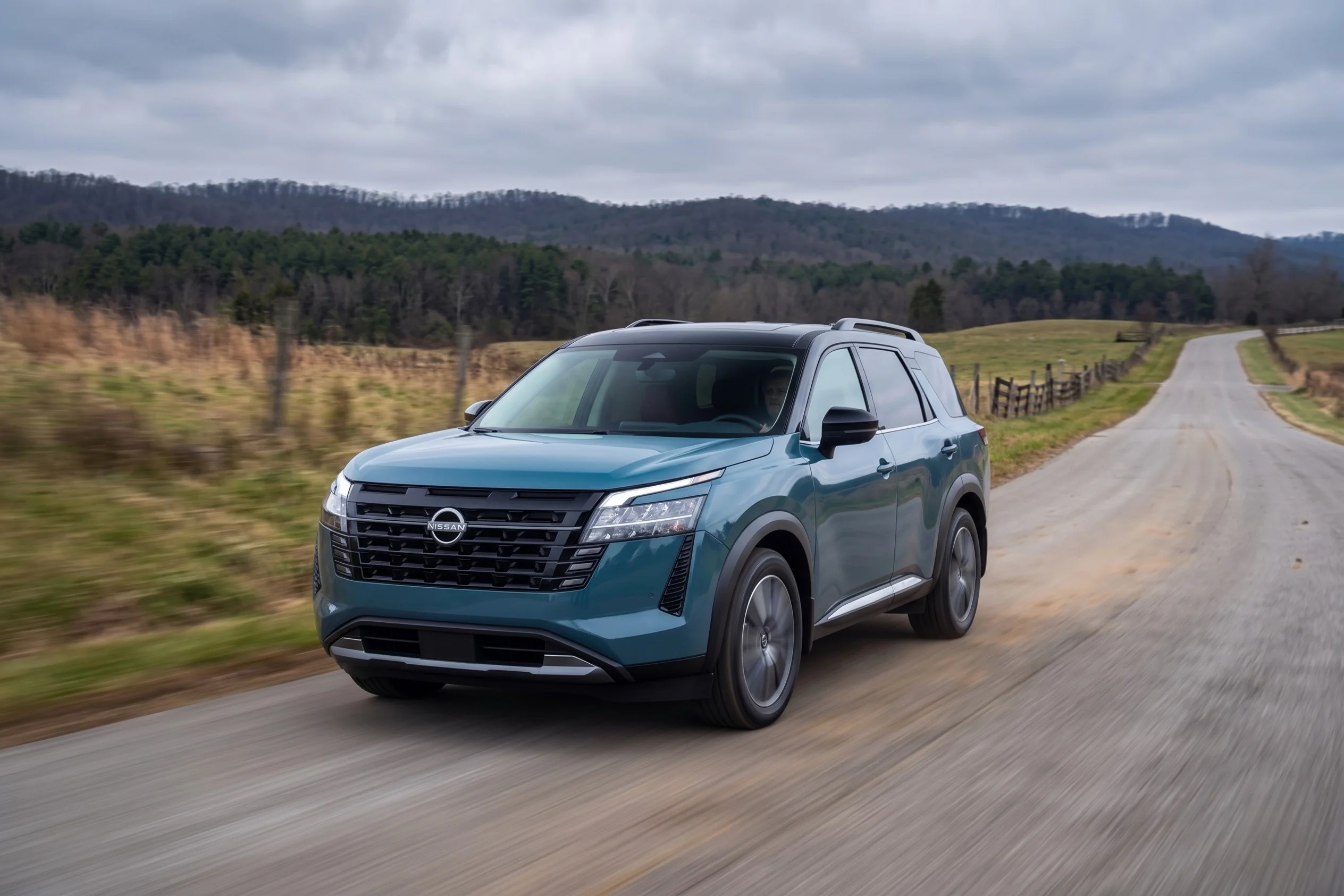 2026 Nissan Pathfinder towing a travel trailer near Ontario, CA