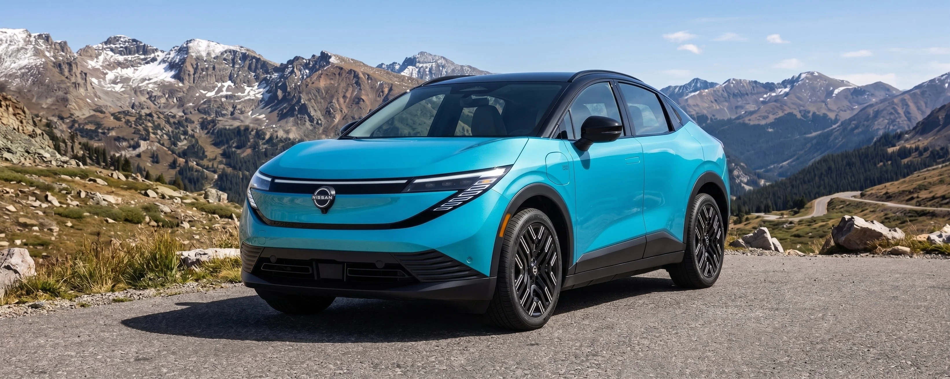 Nissan EV undergoing scheduled maintenance at a certified service center