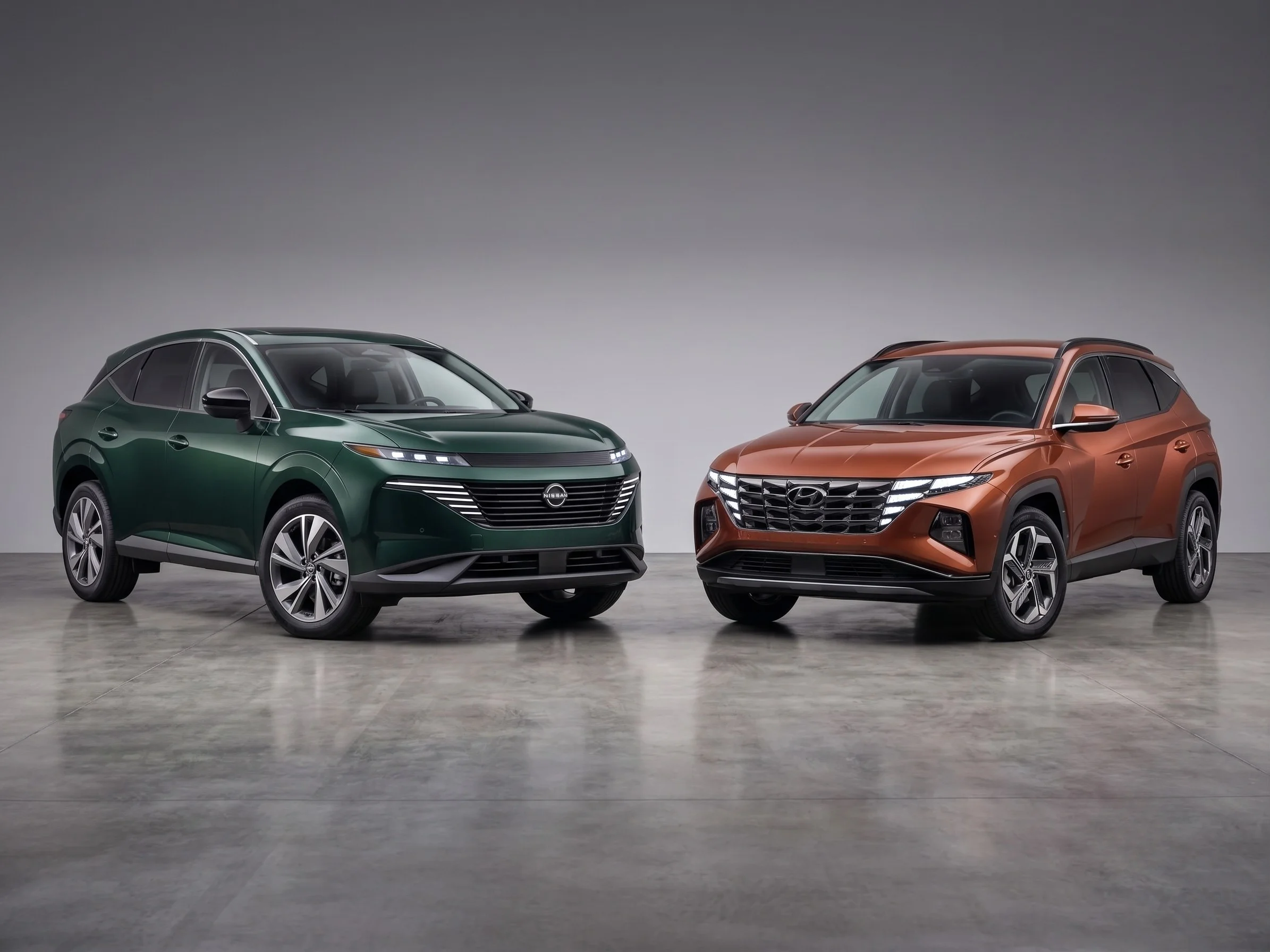 2026 Nissan Murano compared with the 2026 Hyundai Tucson midsize and compact SUVs