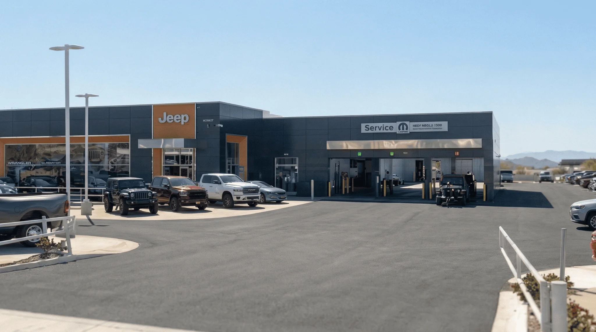 Service bay at Fontana Chrysler Dodge Jeep Ram dealership in Fontana CA