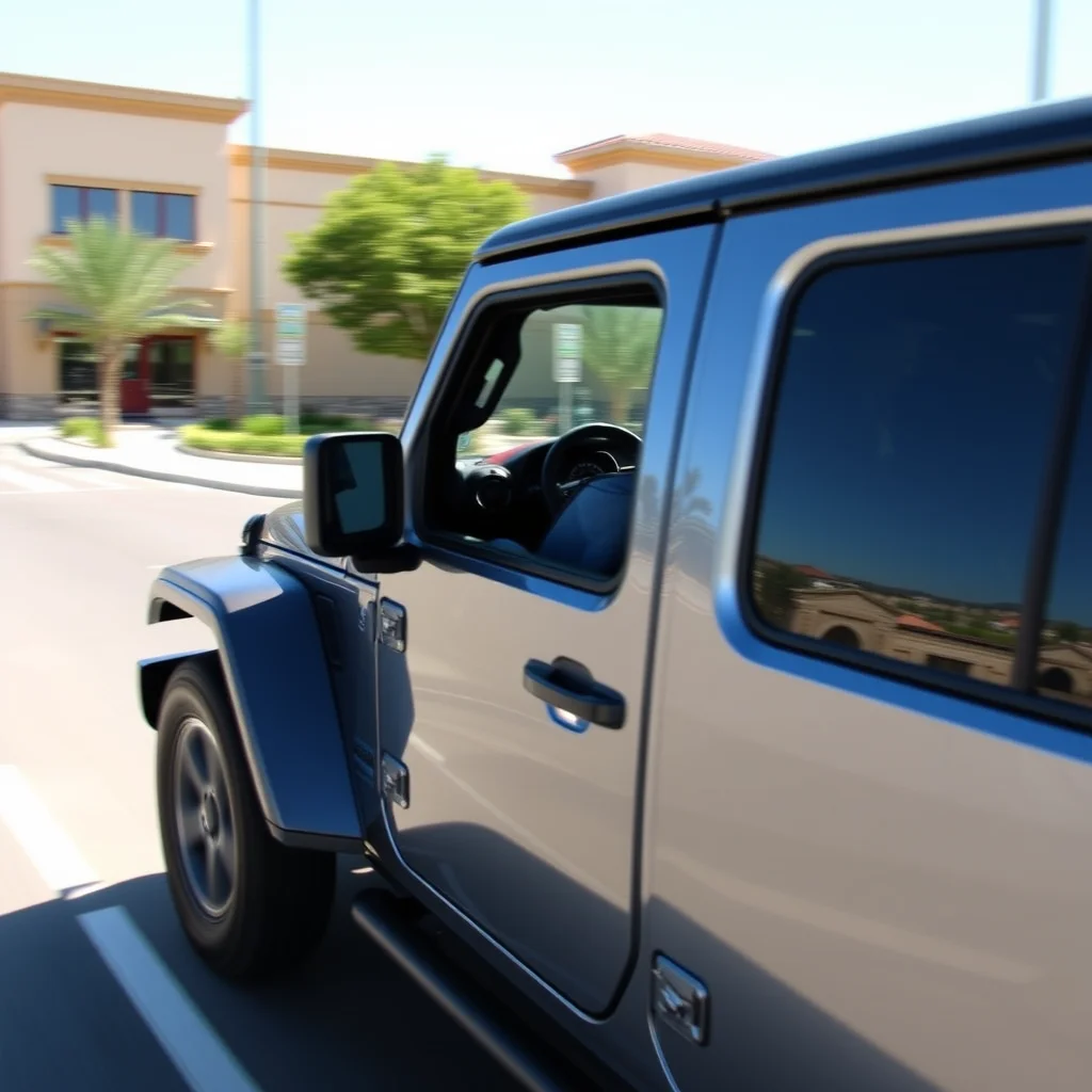 2026 Jeep Wrangler driving in Fontana, CA