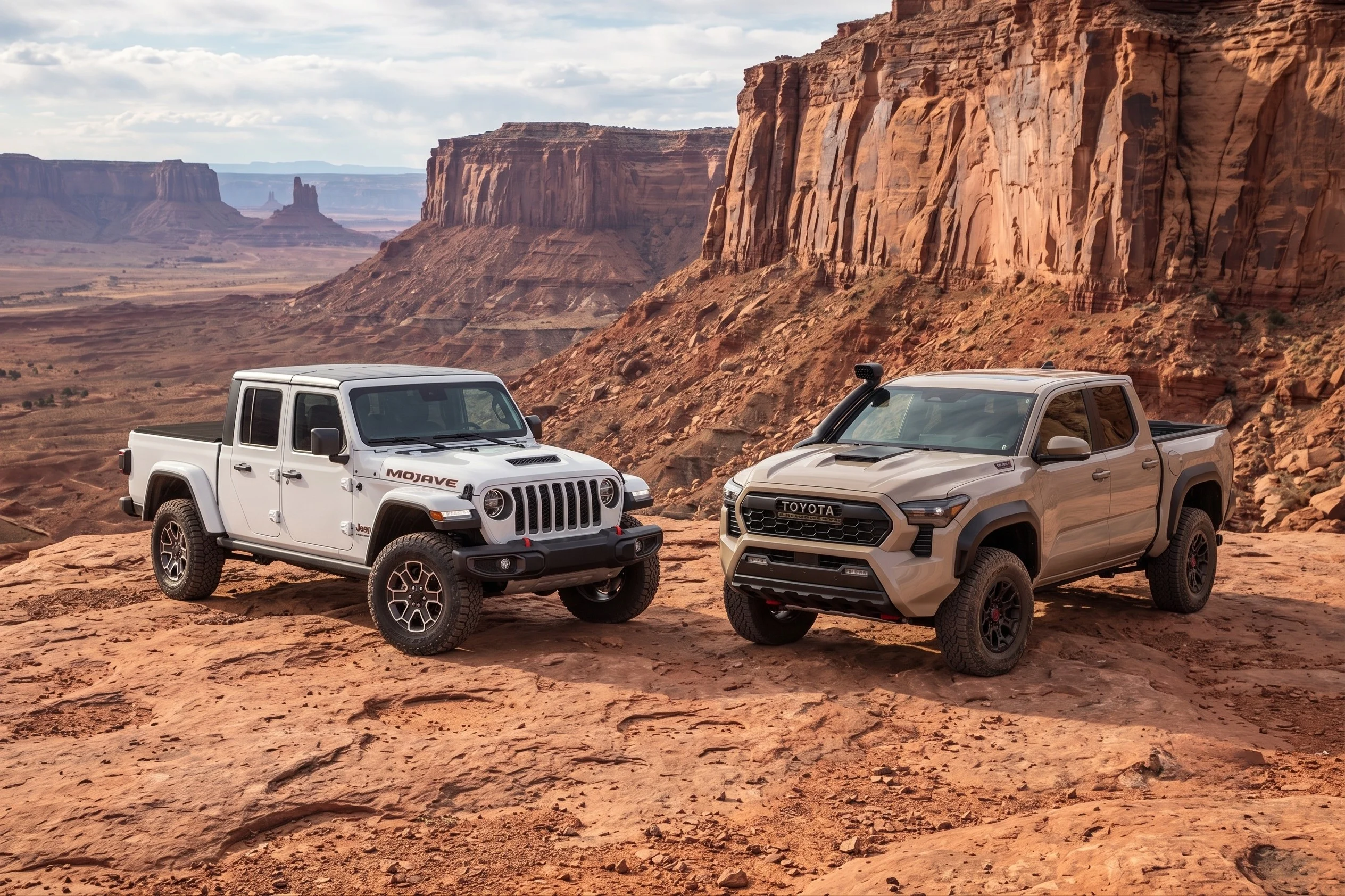 2026 Jeep Gladiator vs 2026 Toyota Tacoma comparison at Fontana Chrysler Dodge Jeep Ram