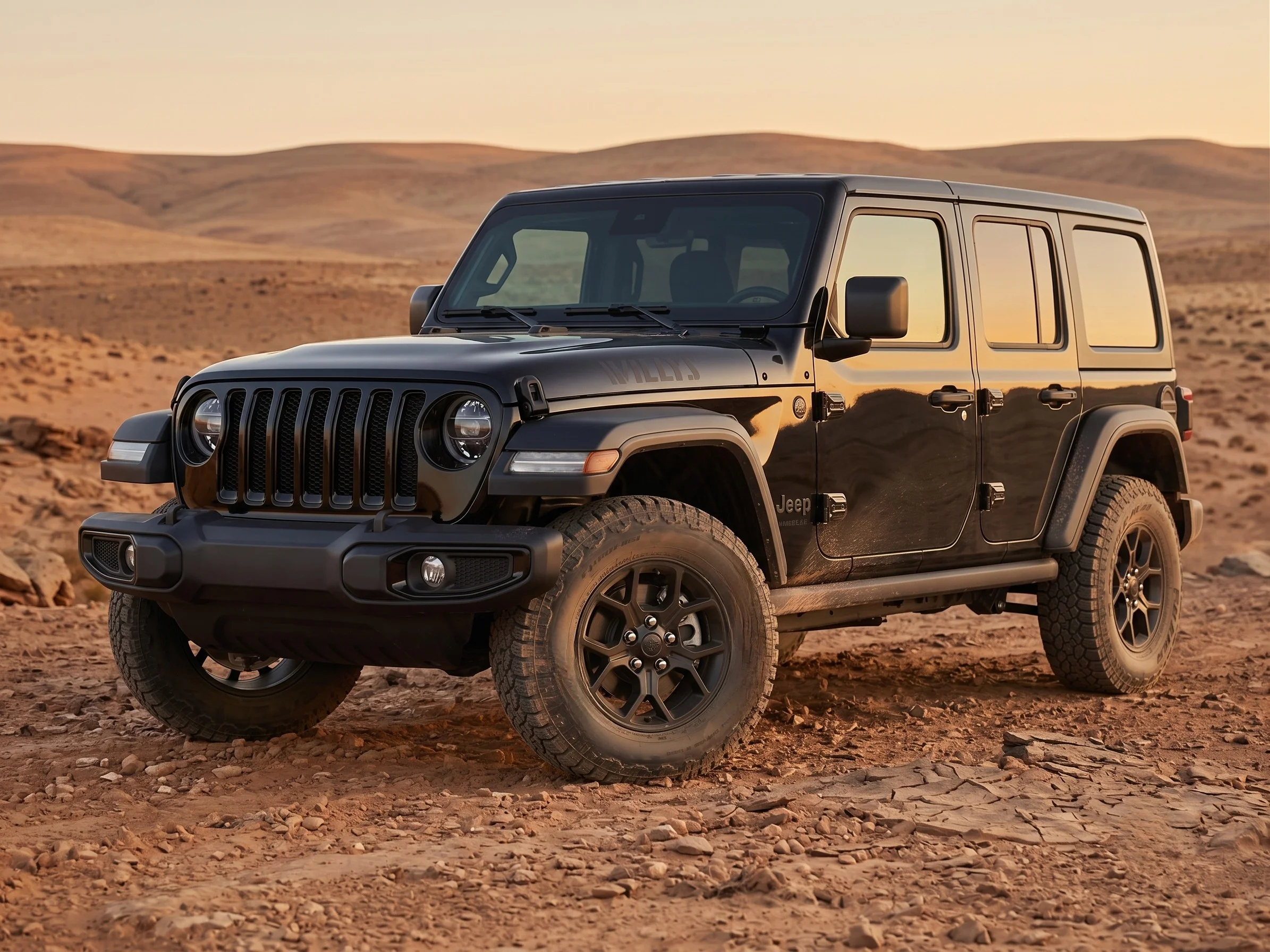 2026 Jeep Wrangler Willys off-roading near Fontana, California