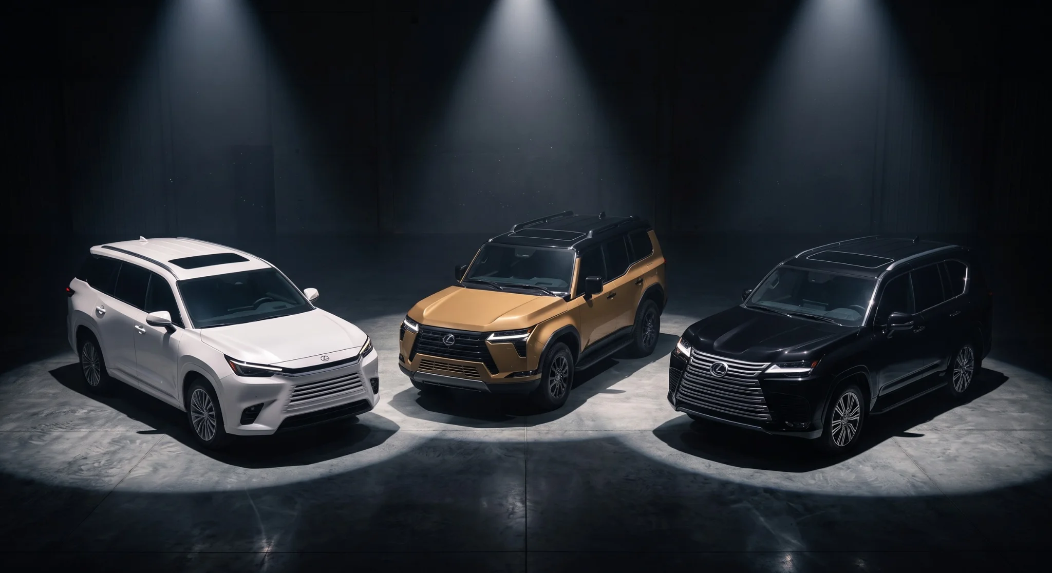 Lexus three-row luxury SUV with seating for the whole family