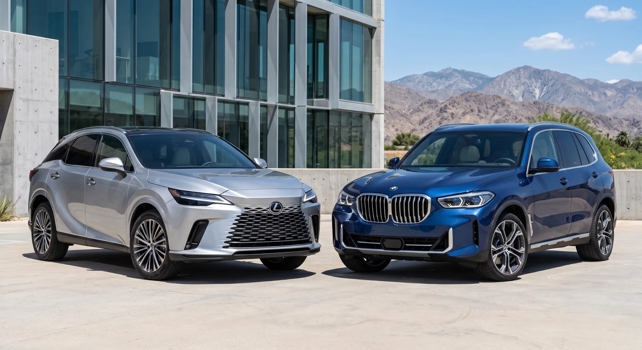 2026 Lexus RX 350 luxury SUV compared to the 2026 BMW X5 at Fresno Lexus
