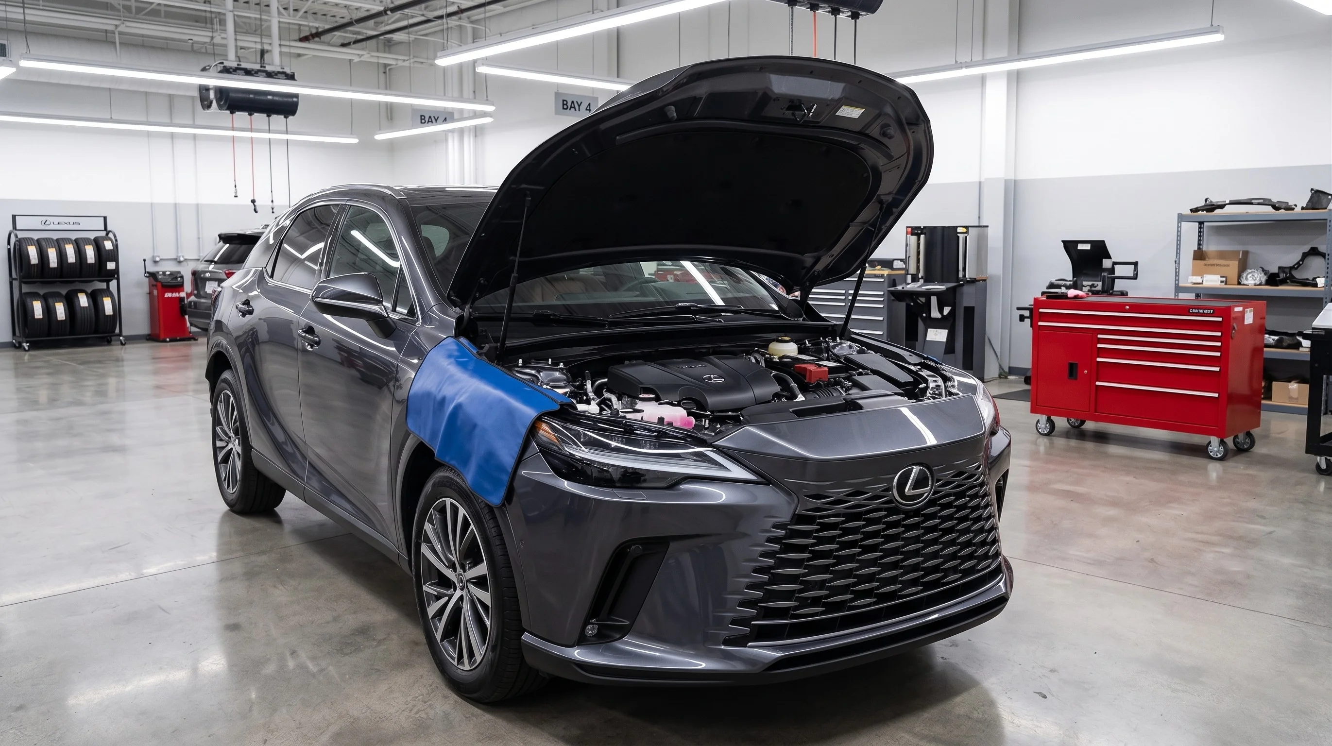 Lexus multi-point inspection at the Fresno Lexus service center