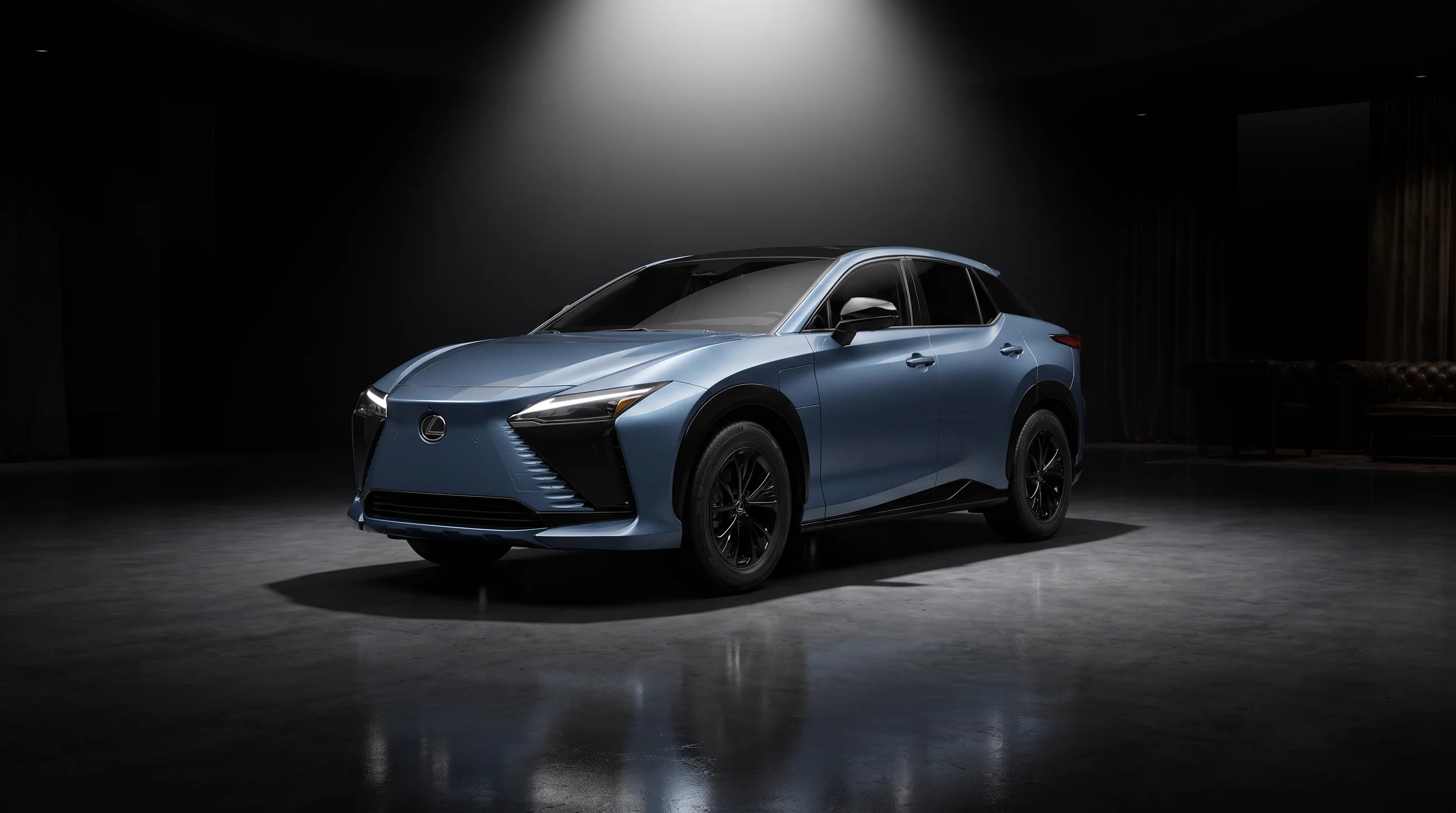 2026 Lexus RZ electric luxury SUV shown in profile at Fresno Lexus in Fresno, California