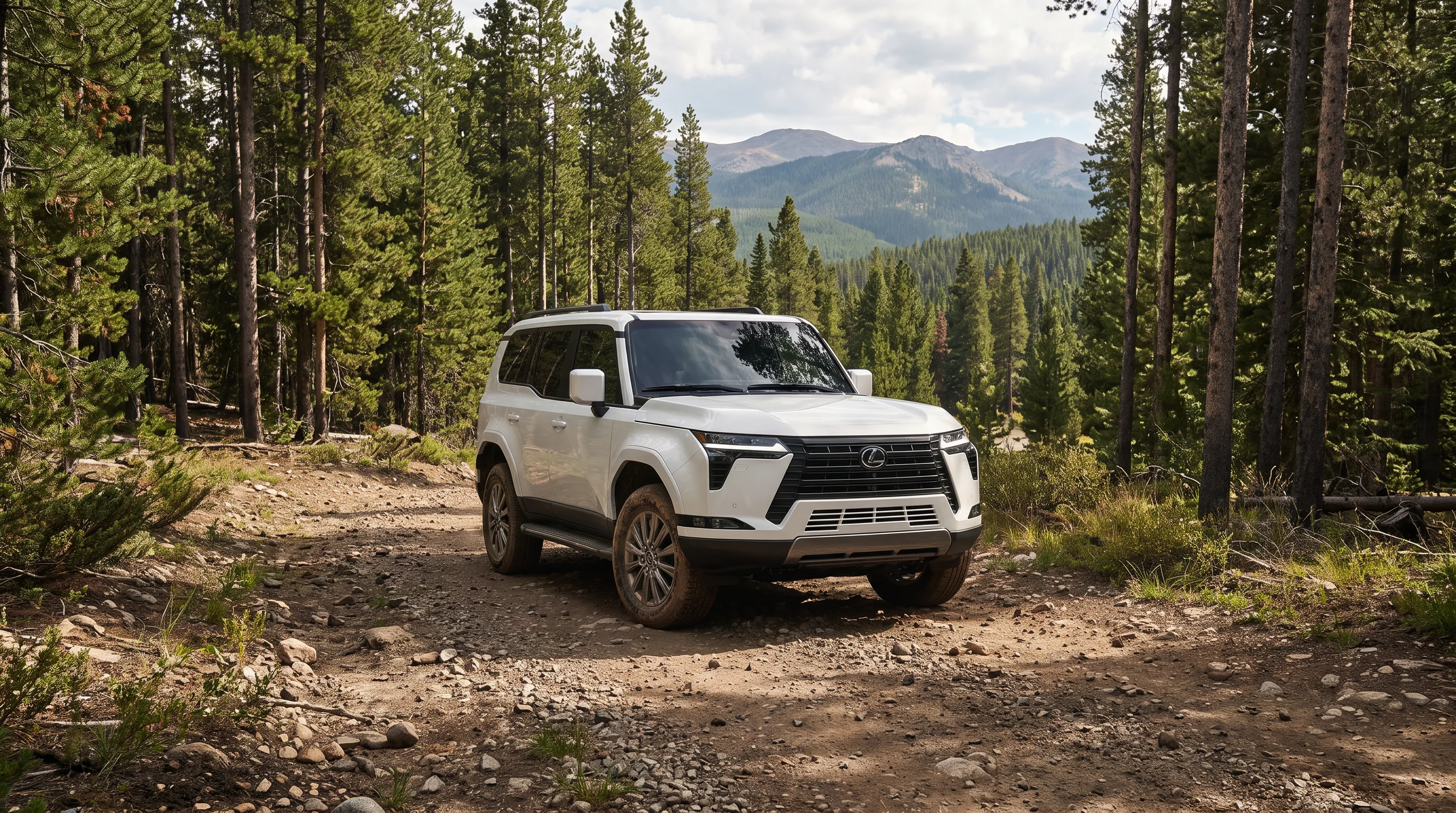 Lexus GX 550 body-on-frame luxury SUV shown in profile, one of the three-row Lexus SUVs available at Fresno Lexus