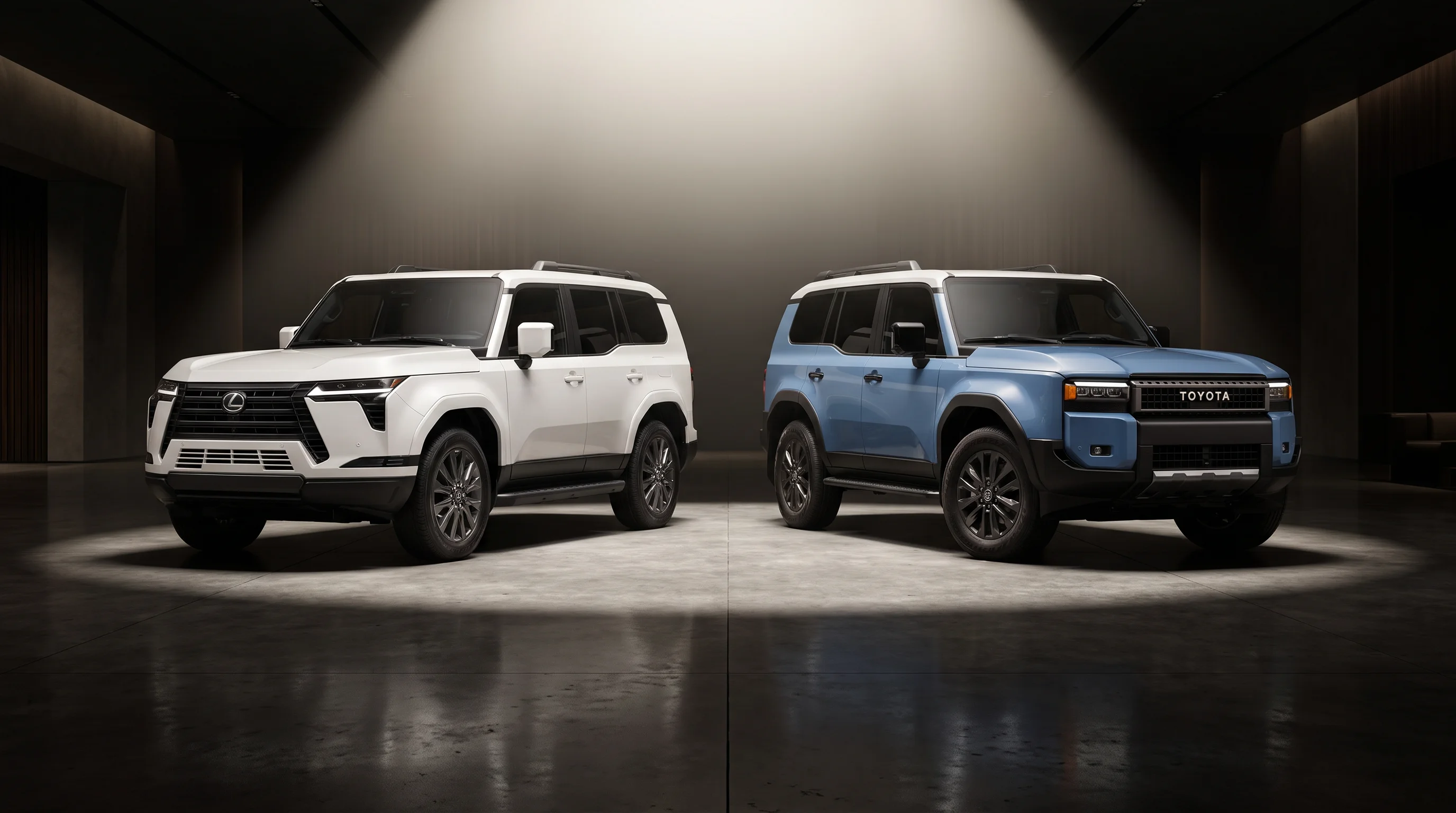2026 Lexus GX 550 compared with the 2026 Toyota Land Cruiser at Fresno Lexus