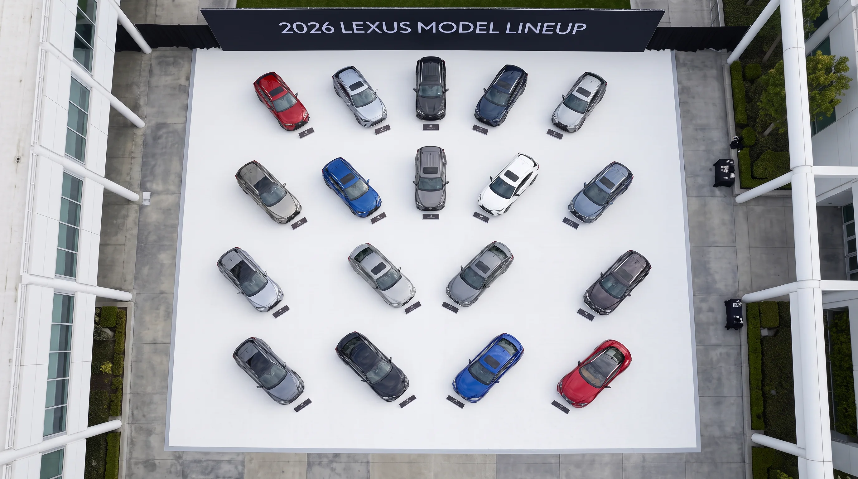 2026 Lexus model lineup of sedans, SUVs, hybrids and electric vehicles at Fresno Lexus