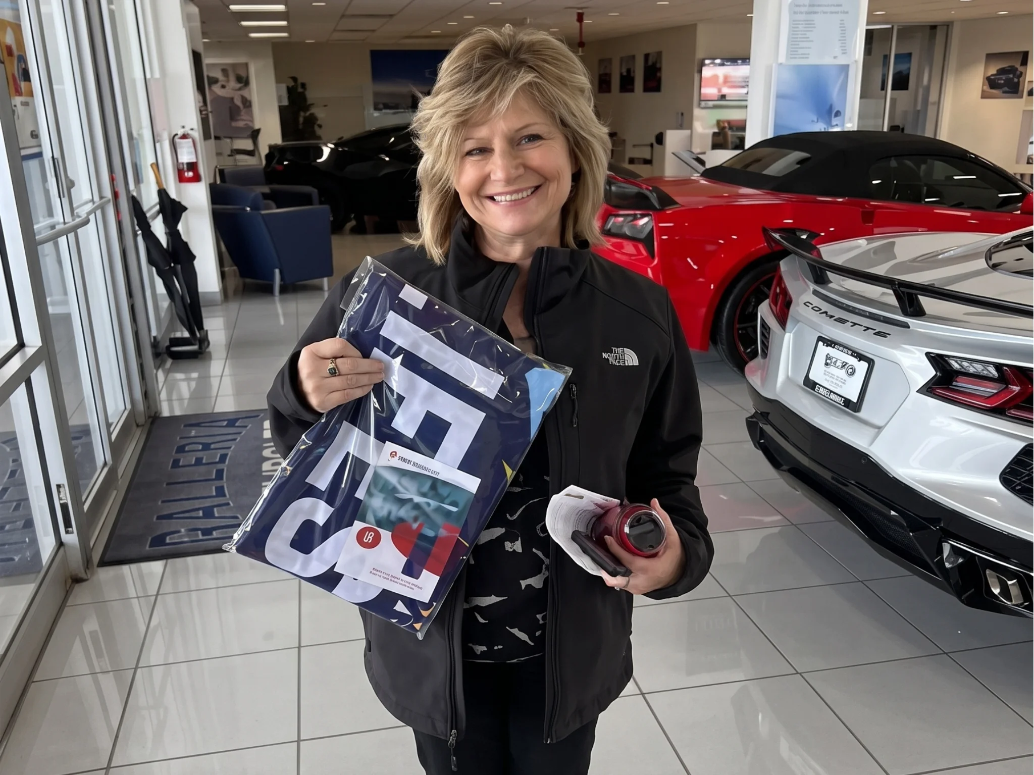 First-time blood donor at the Galleria Chevrolet community blood drive