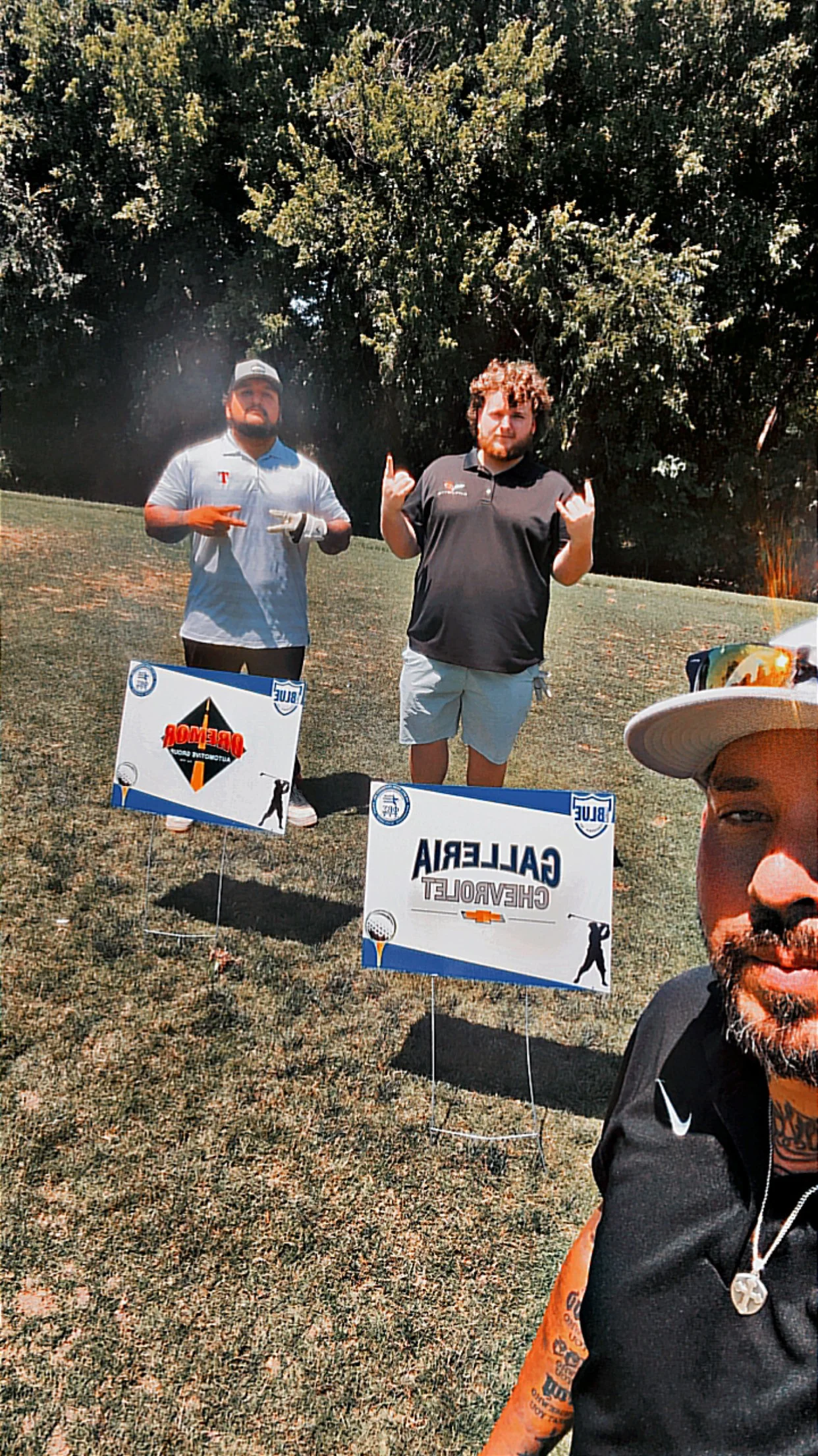 Golfers at the 3rd Annual Mission Blue Leadership Inc. tournament sponsored by Galleria Chevrolet