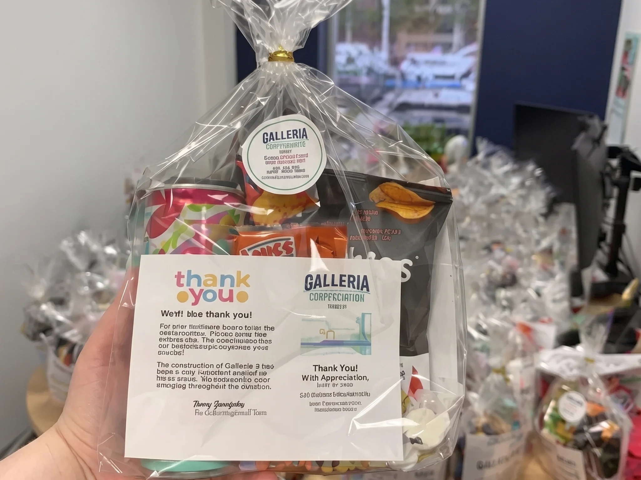 Teacher Appreciation snacks and thank-you notes prepared by Galleria Chevrolet