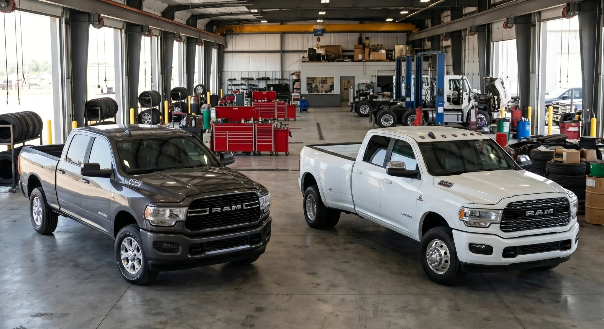 2026 Ram diesel pickup at Jeep Chrysler Dodge RAM FIAT of Ontario service center