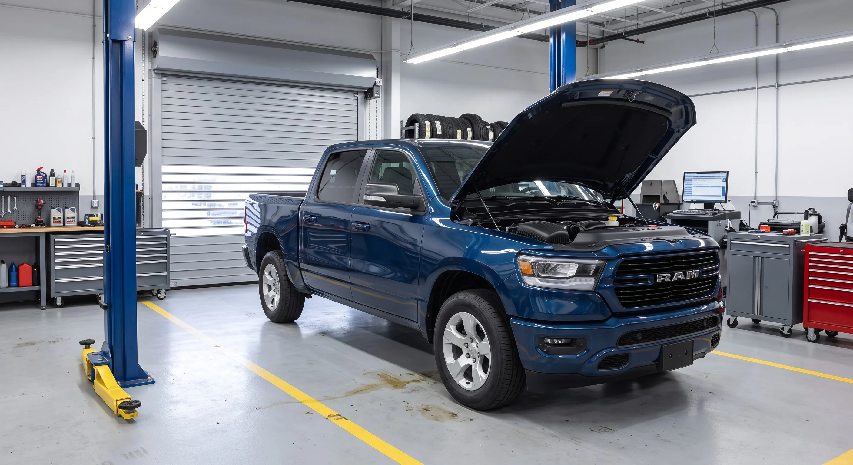 Mantenimiento de transmisión y sistema DEF en una camioneta Ram Diesel 2026 con motor Cummins en Ontario, CA
