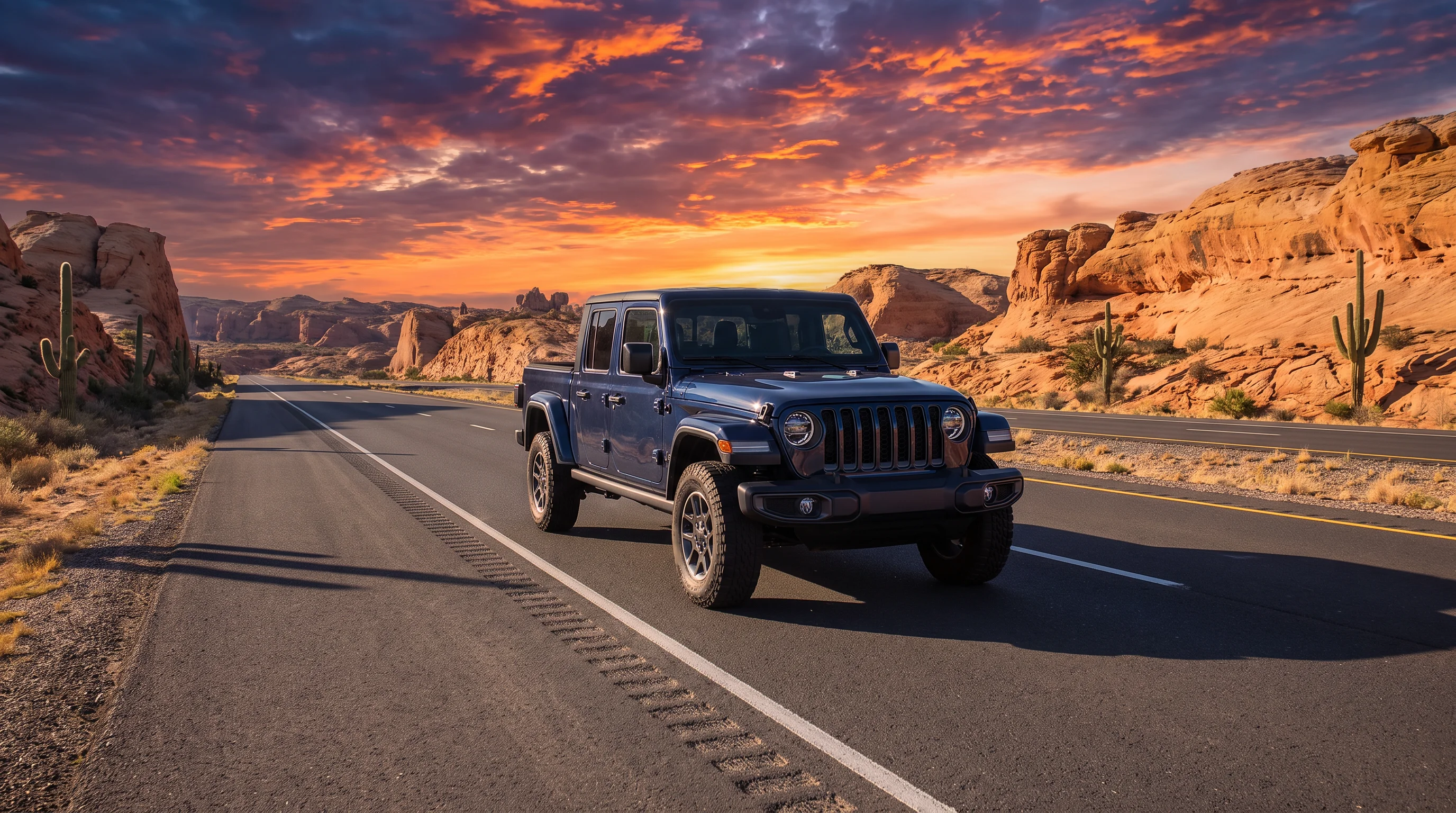 2026 Jeep Gladiator midsize pickup truck with 3.6L Pentastar V6 and standard four-wheel drive