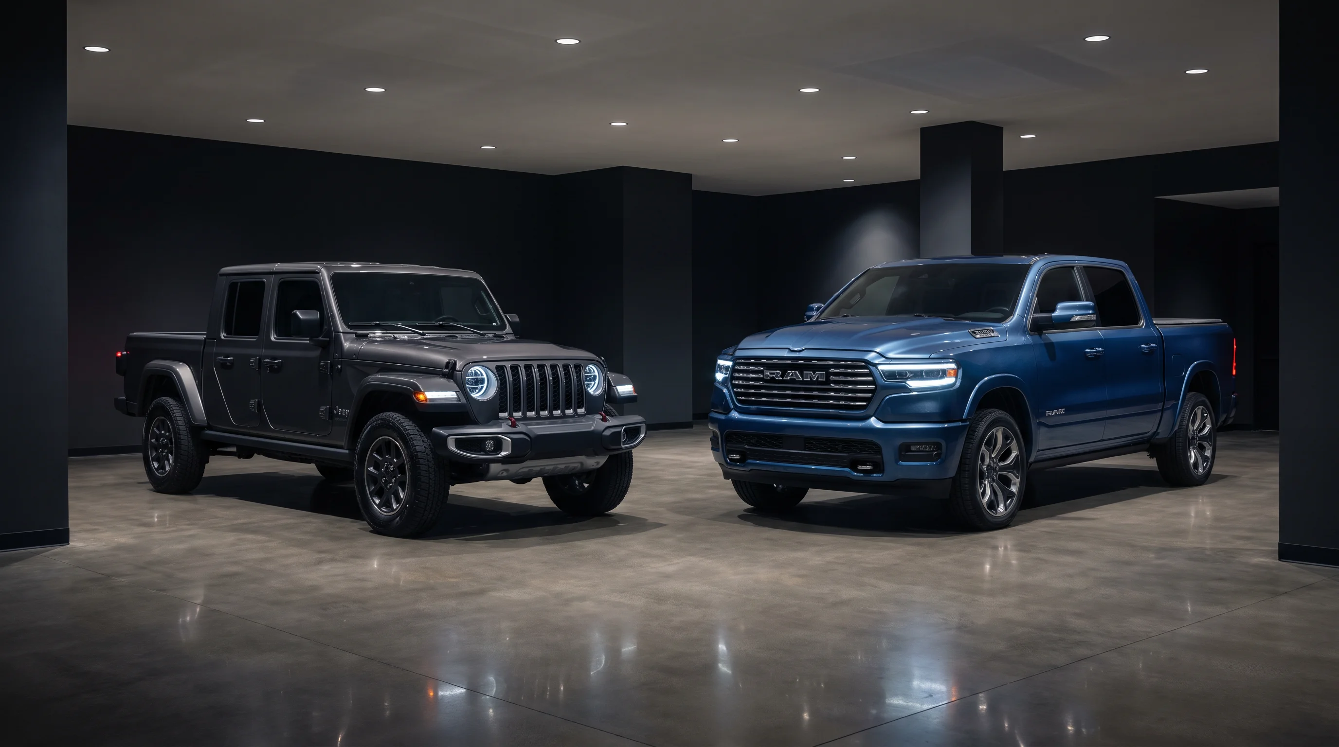 SUV Jeep y camioneta Ram nuevas en el concesionario Jeep Chrysler Dodge RAM of Ontario, cerca de Corona, CA