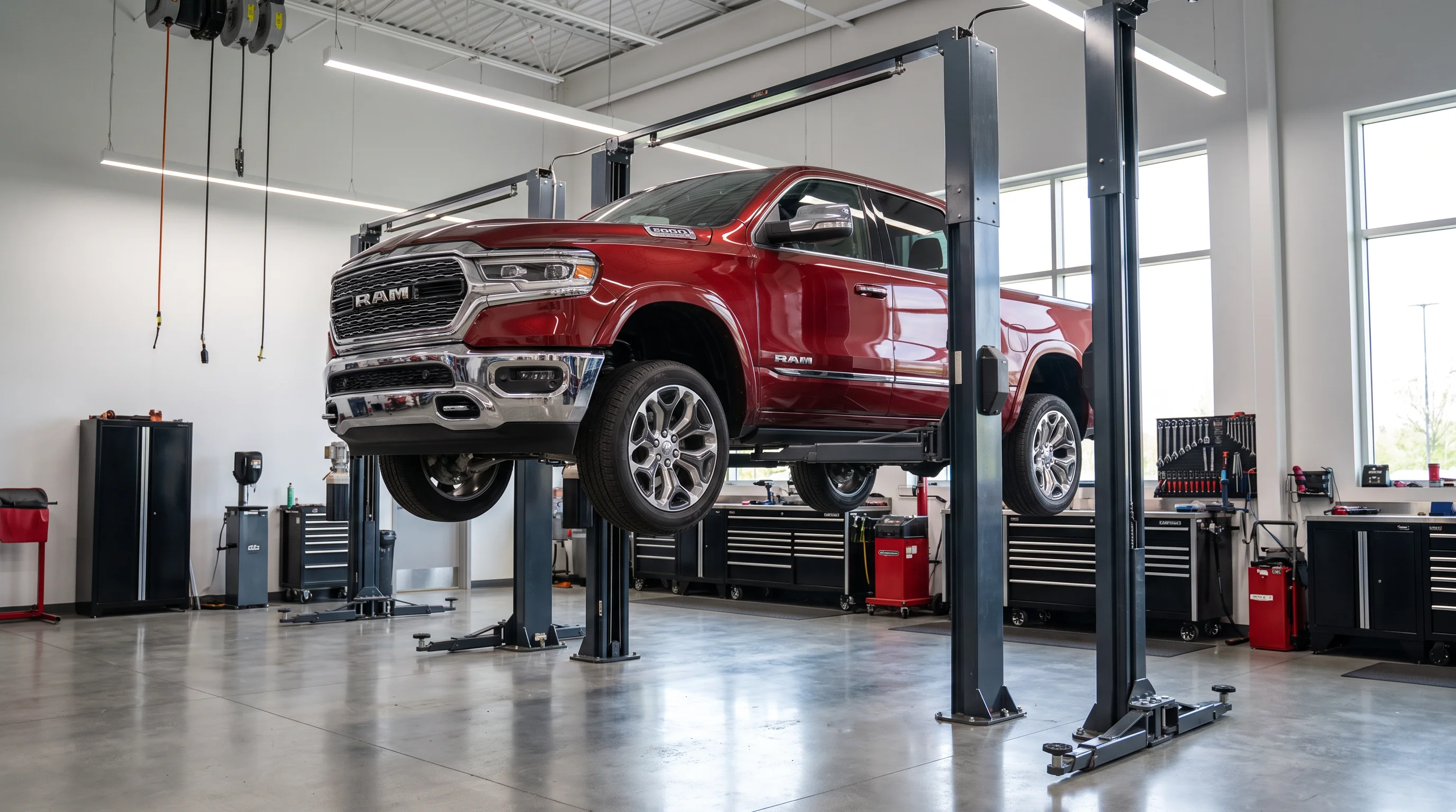 Ram 1500 serviced at the Joshua Tree CDJR service center in Yucca Valley, CA for a full synthetic desert oil change