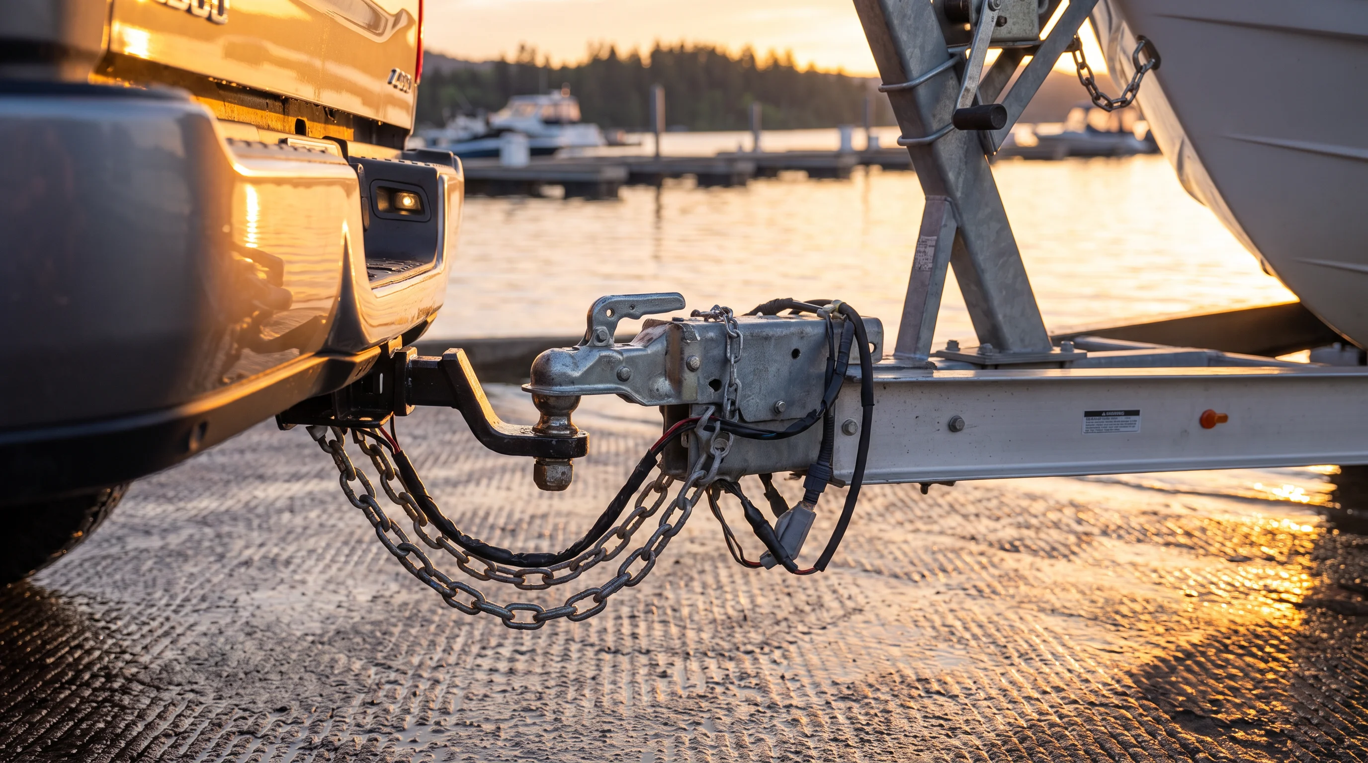 Tow hitch receiver on a Ram truck