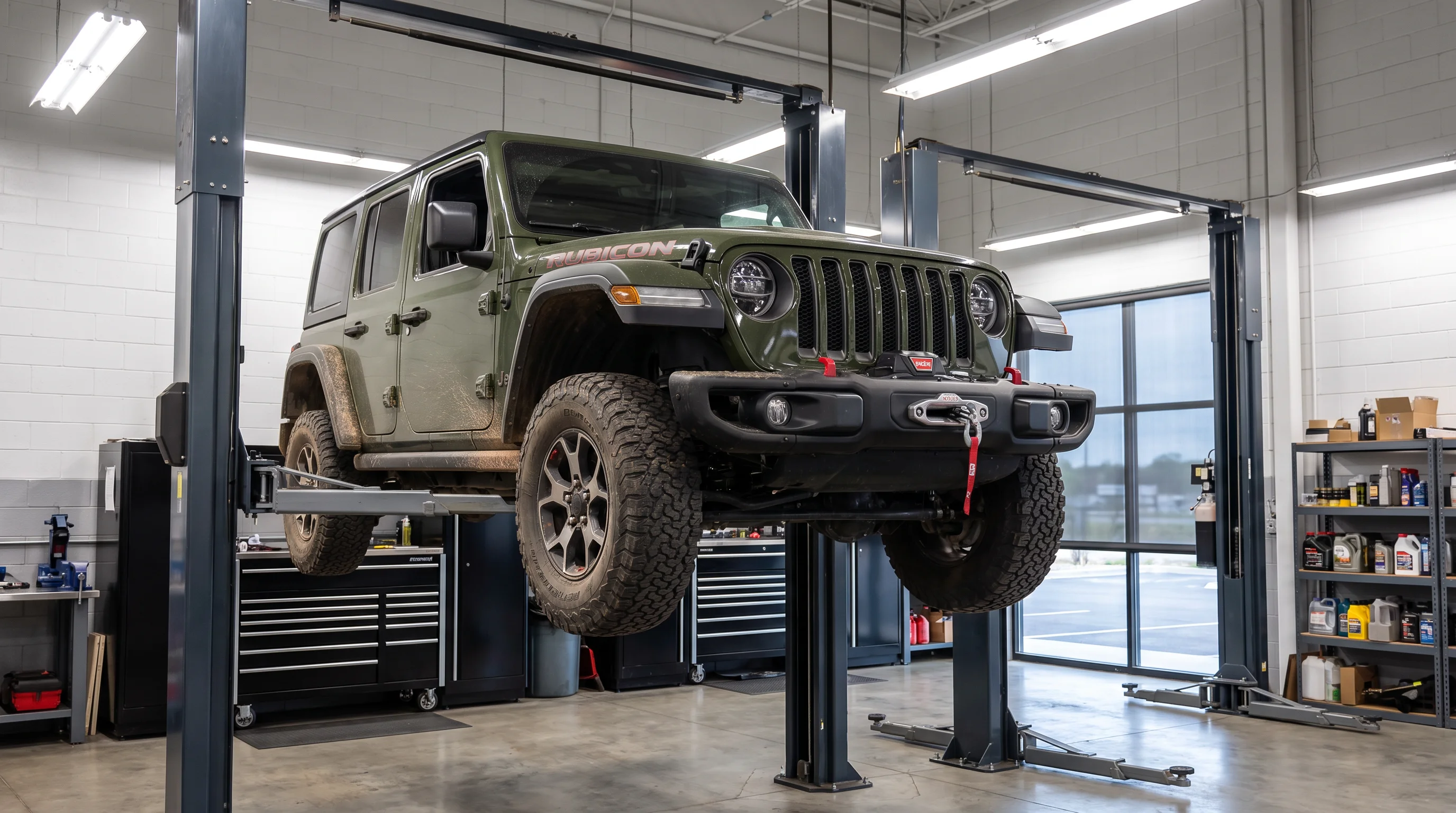 Certified technician performing Jeep service at Joshua Tree CDJR in Yucca Valley