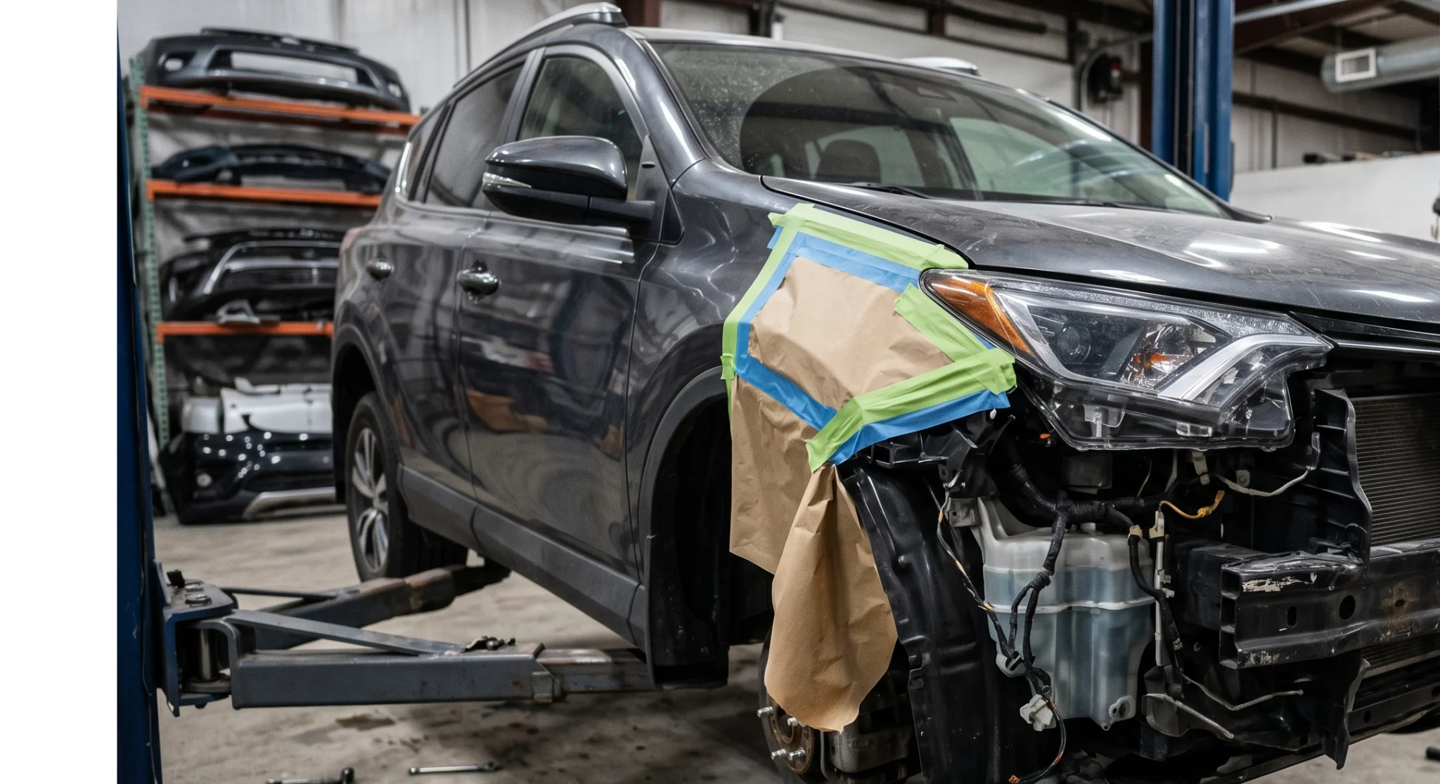 OREMOR Automotive Group collision repair center technician working on vehicle restoration