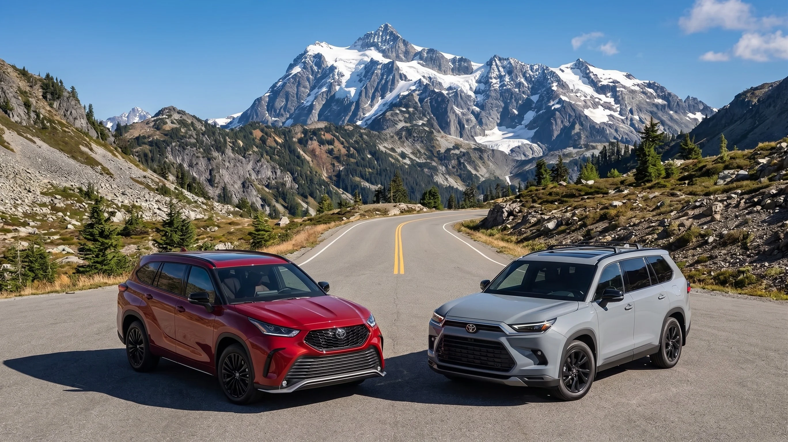 2026 Toyota Grand Highlander and Toyota Highlander three-row SUVs compared at Legacy Toyota of Dallas