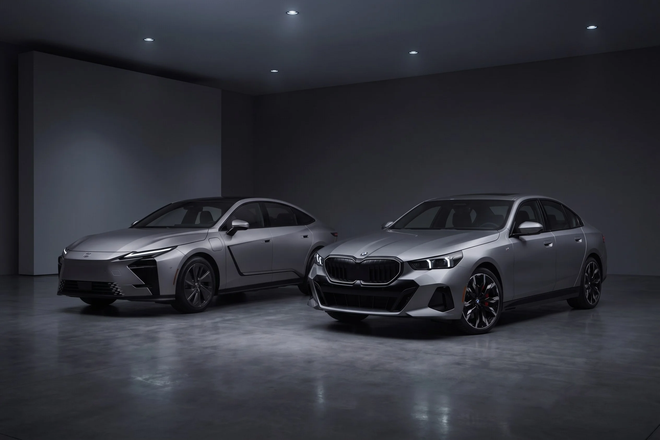 2026 Lexus ES and 2026 BMW 5 Series luxury sedans compared at Lexus of Woodland Hills