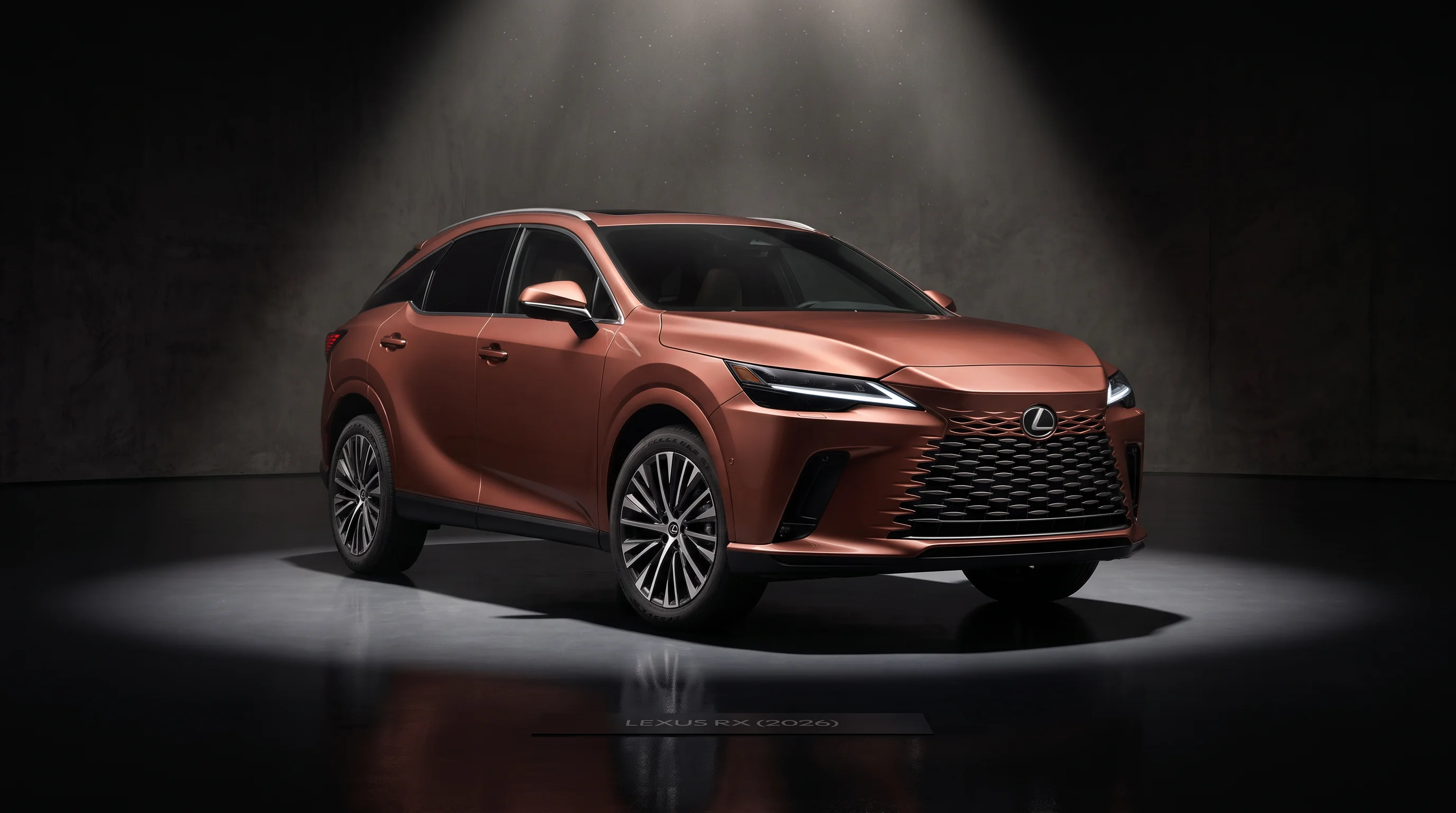 Lexus RX 2026 estacionado de perfil, SUV de lujo disponible para compra o arrendamiento en Lexus of Woodland Hills