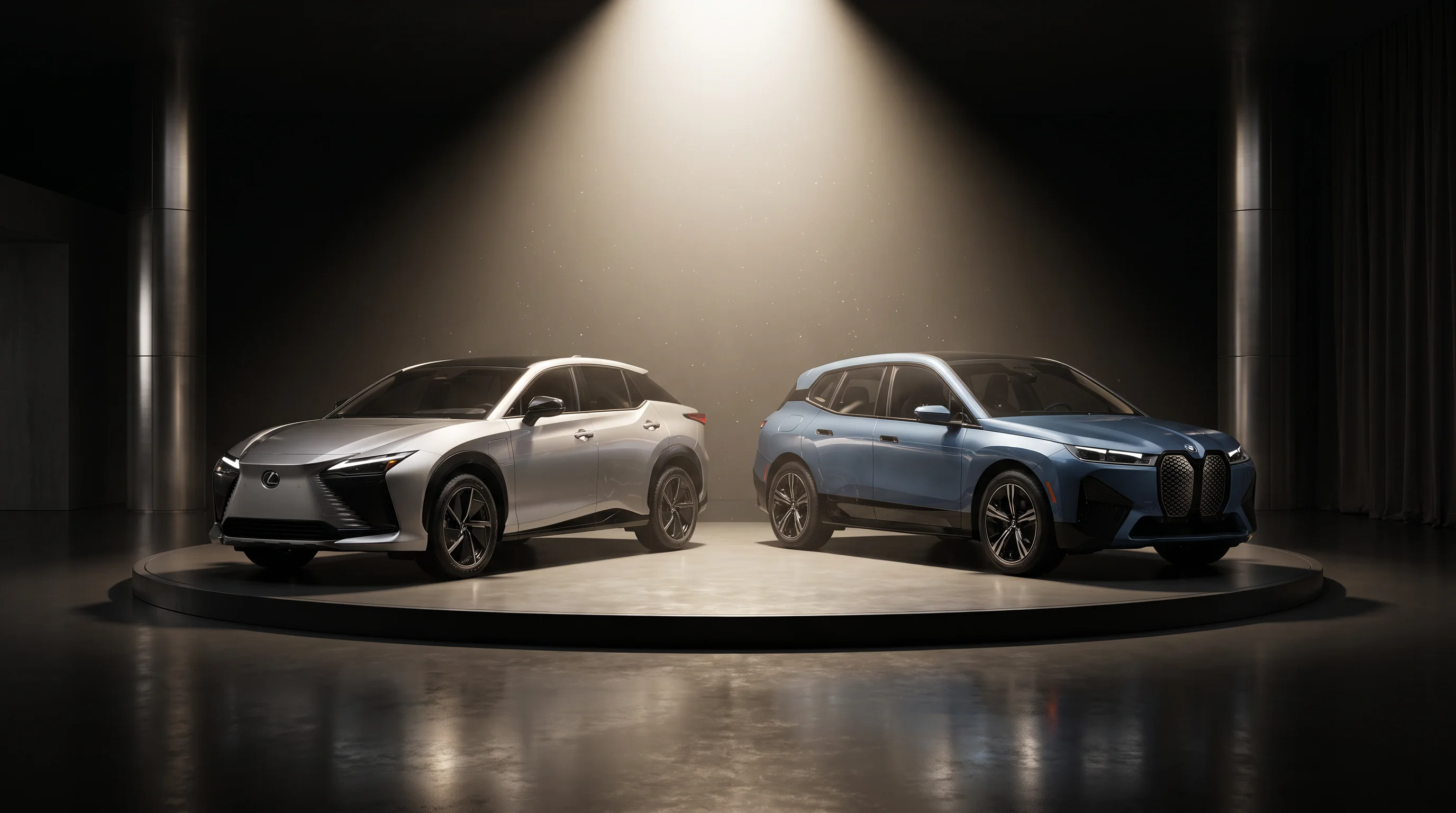 2026 Lexus RZ compared with the BMW iX luxury electric SUV at Lexus of Woodland Hills