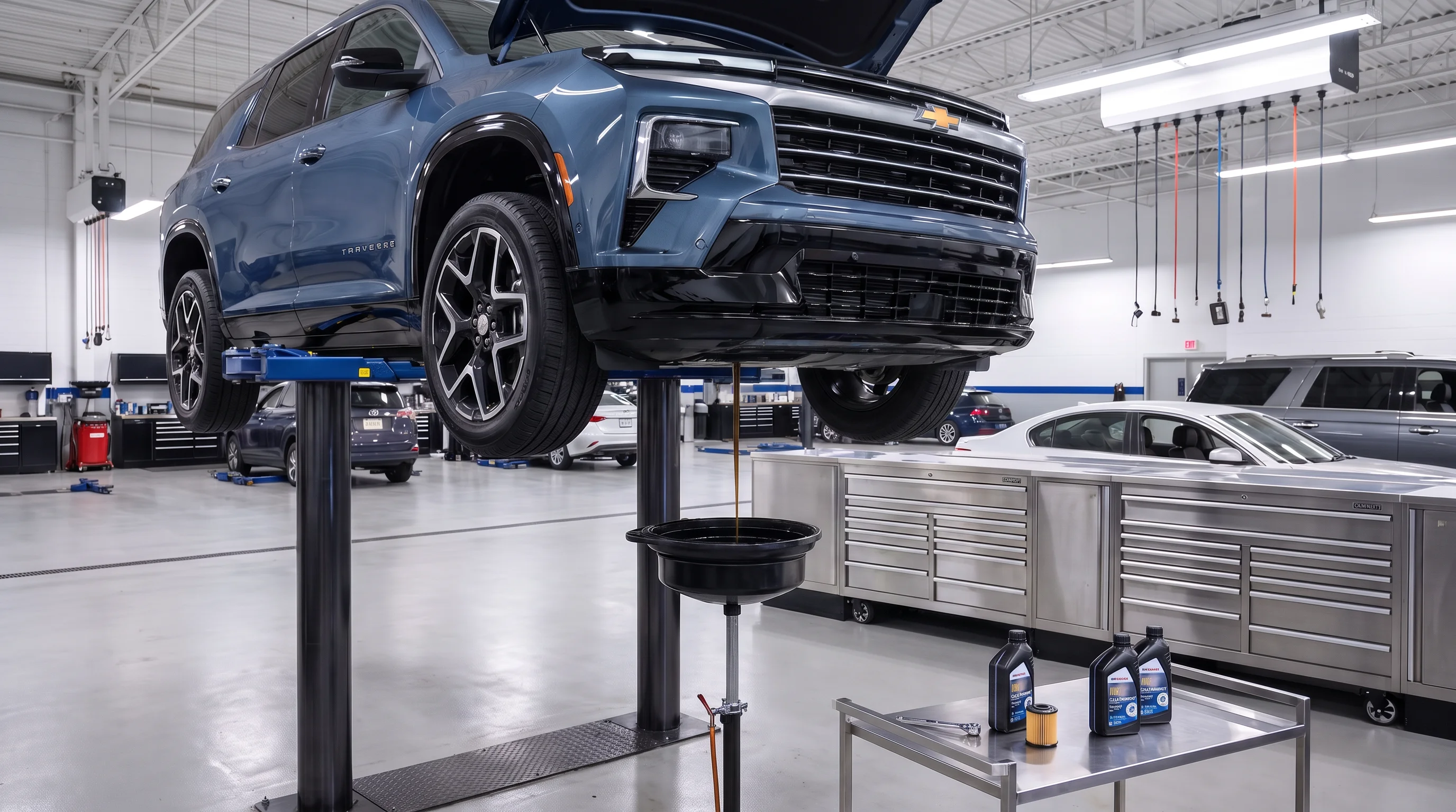 Oil change service at Lynch Chevrolet GMC of Burlington in Burlington, WI