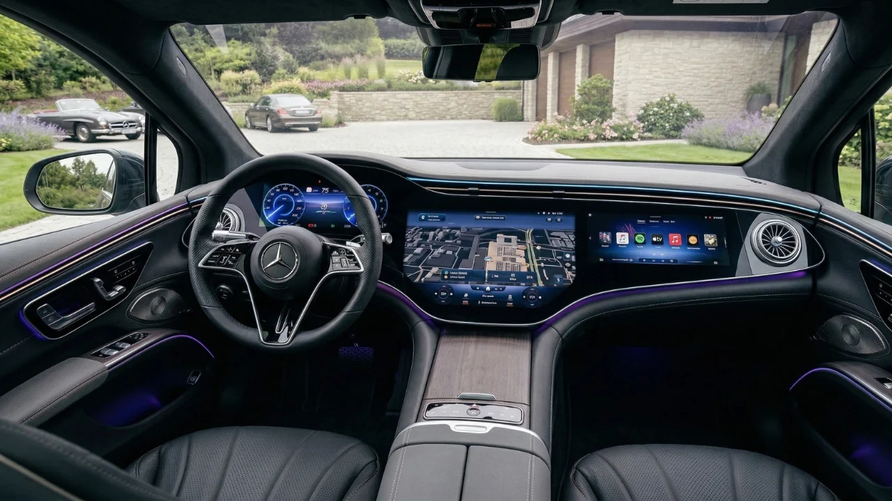 Mercedes-Benz luxury comfort technology interior featuring Energizing Comfort Control, massage seats, and Burmester audio