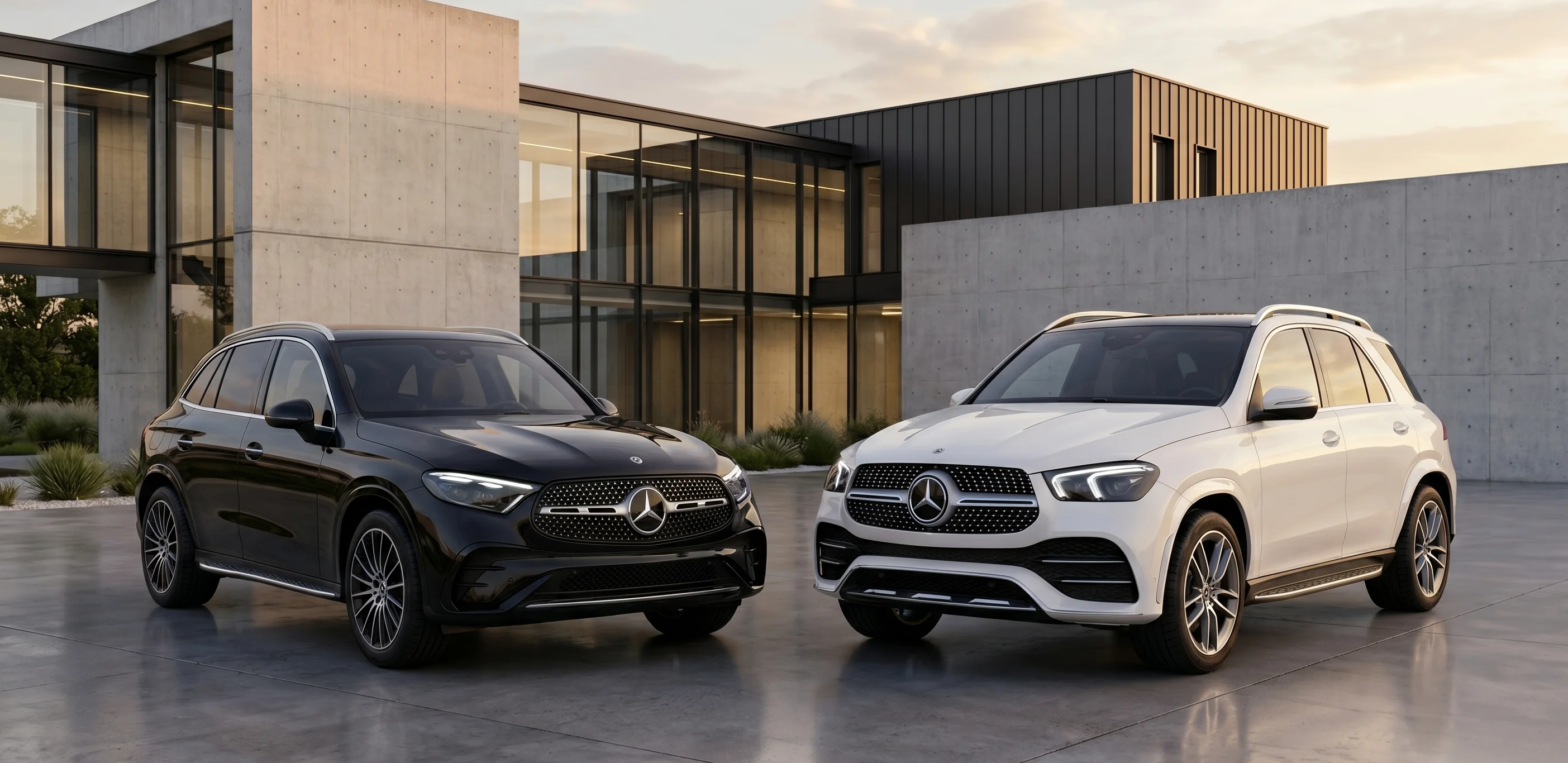 2026 Mercedes-Benz GLC y GLE comparados lado a lado en Mercedes-Benz of El Cajon