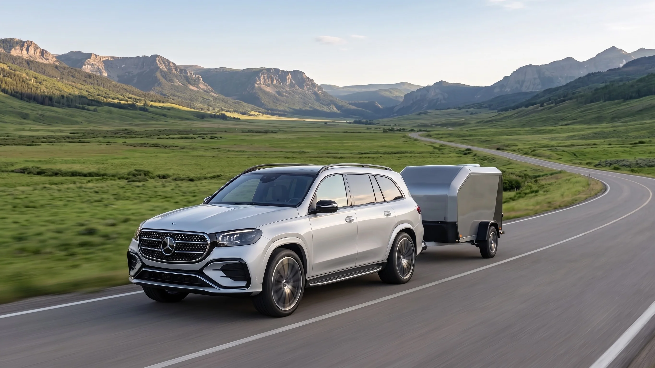 2026 Mercedes-Benz GLS towing a trailer near El Cajon, CA
