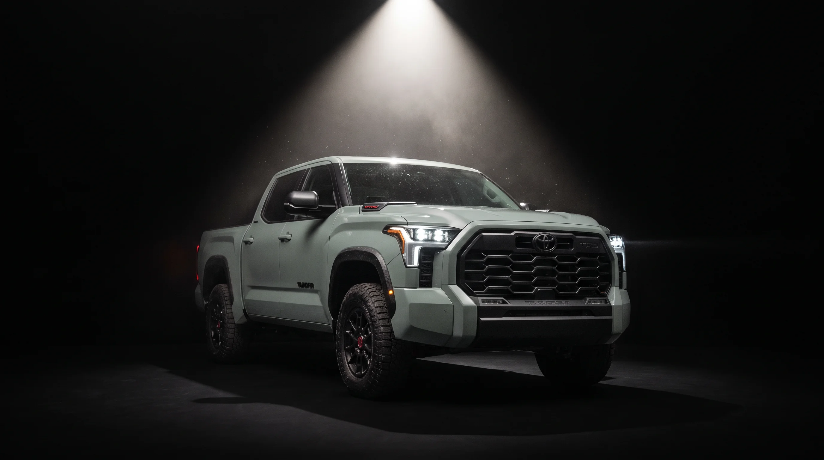 New Toyota pickup on display at North Hollywood Toyota in North Hollywood, California