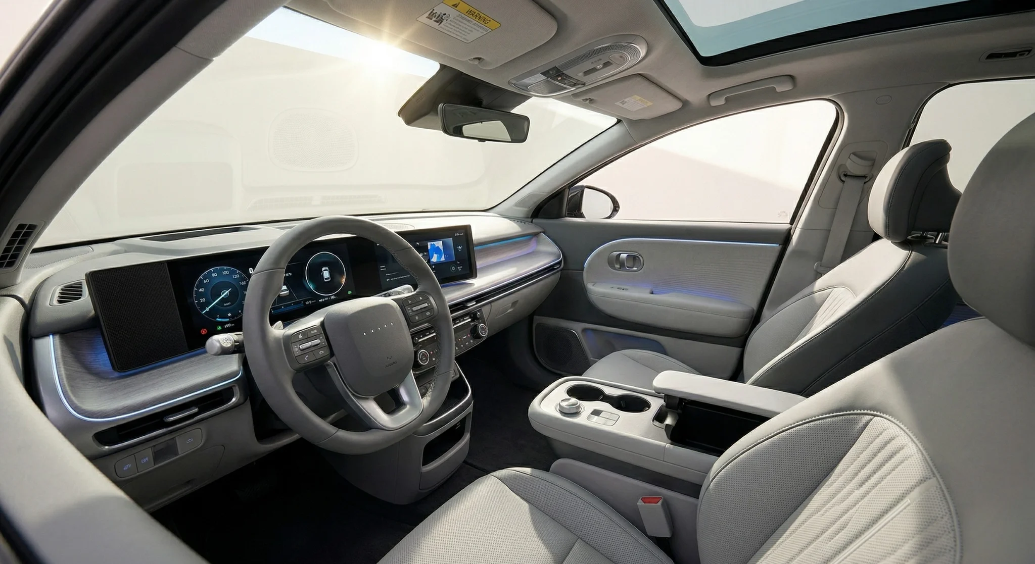 2026 Hyundai Ioniq 9 interior cabin at Ontario Hyundai serving Fontana and Rancho Cucamonga