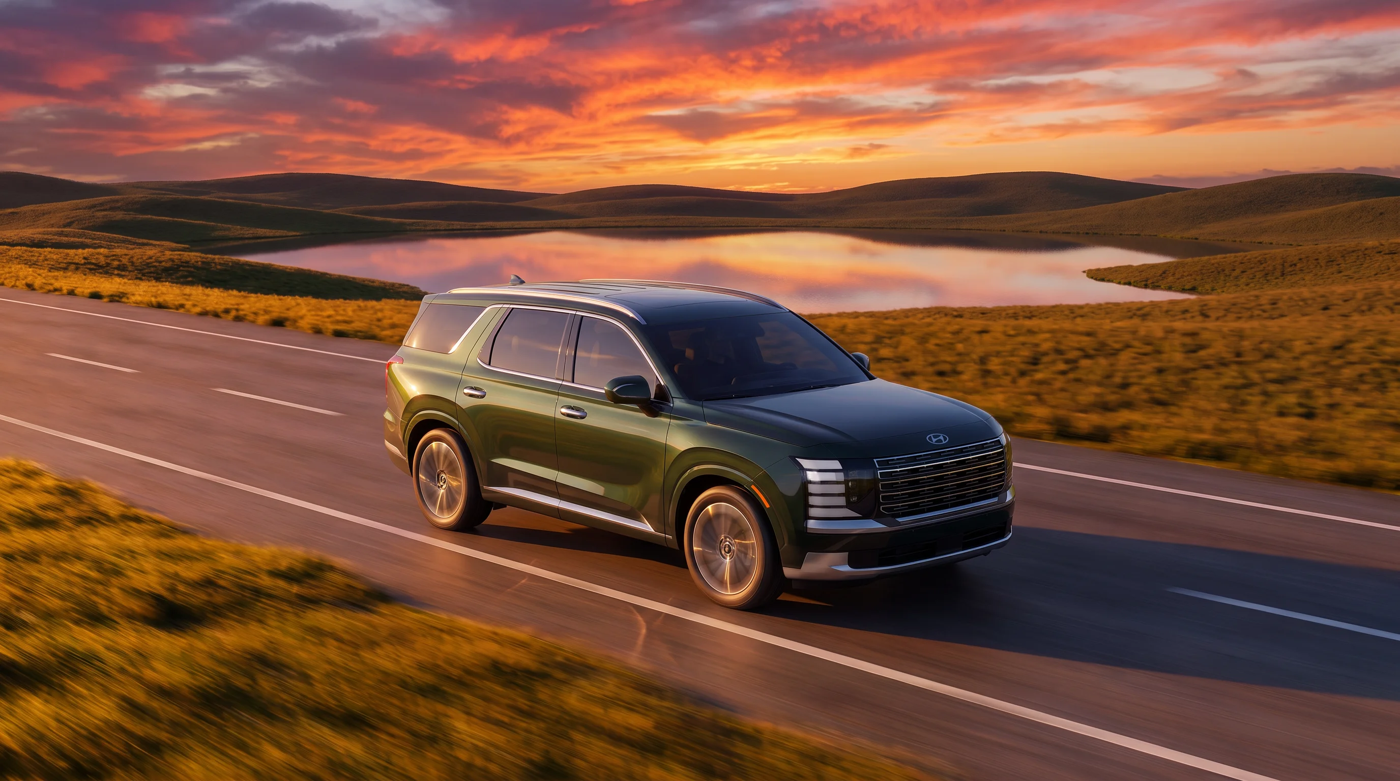 2026 Hyundai Palisade three-row SUV, available with a gas V6 or hybrid powertrain at Ontario Hyundai