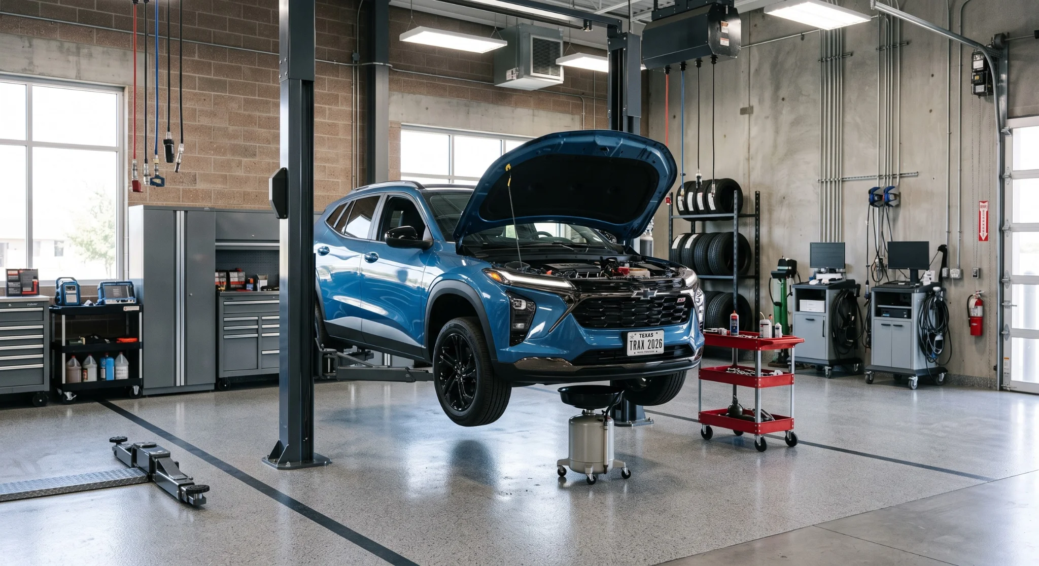 Chevrolet Certified Service technician performing maintenance at Riverside Chevrolet service center in Riverside, CA