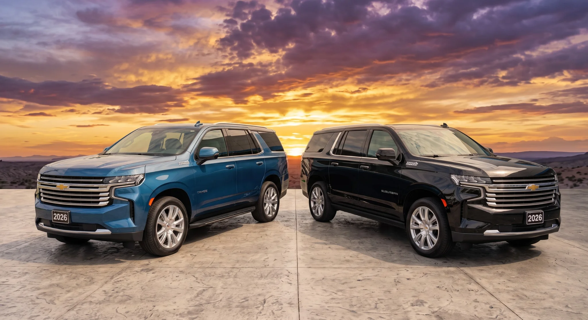 2026 Chevy Tahoe and Suburban full-size SUVs compared at Riverside Chevrolet