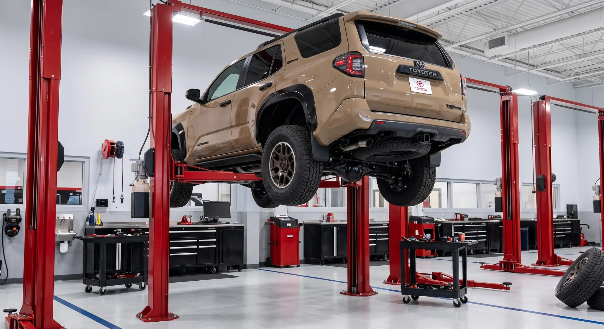 Factory-trained technician servicing a vehicle at an OREMOR Automotive Group dealership service center