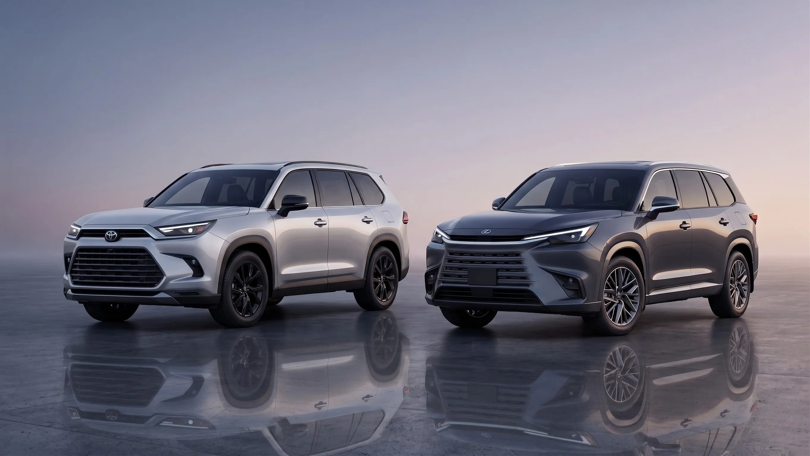 Lexus TX 2026 vs. Toyota Grand Highlander 2026, comparación de SUV de tres filas