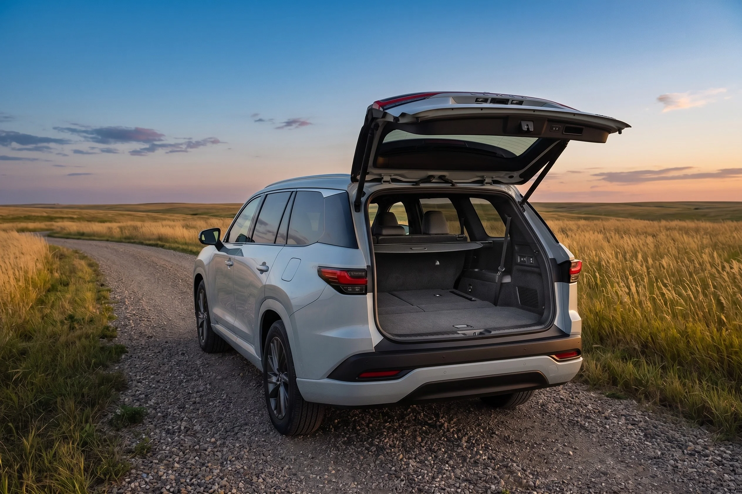 Cargo space of the 2026 Lexus TX three-row luxury SUV