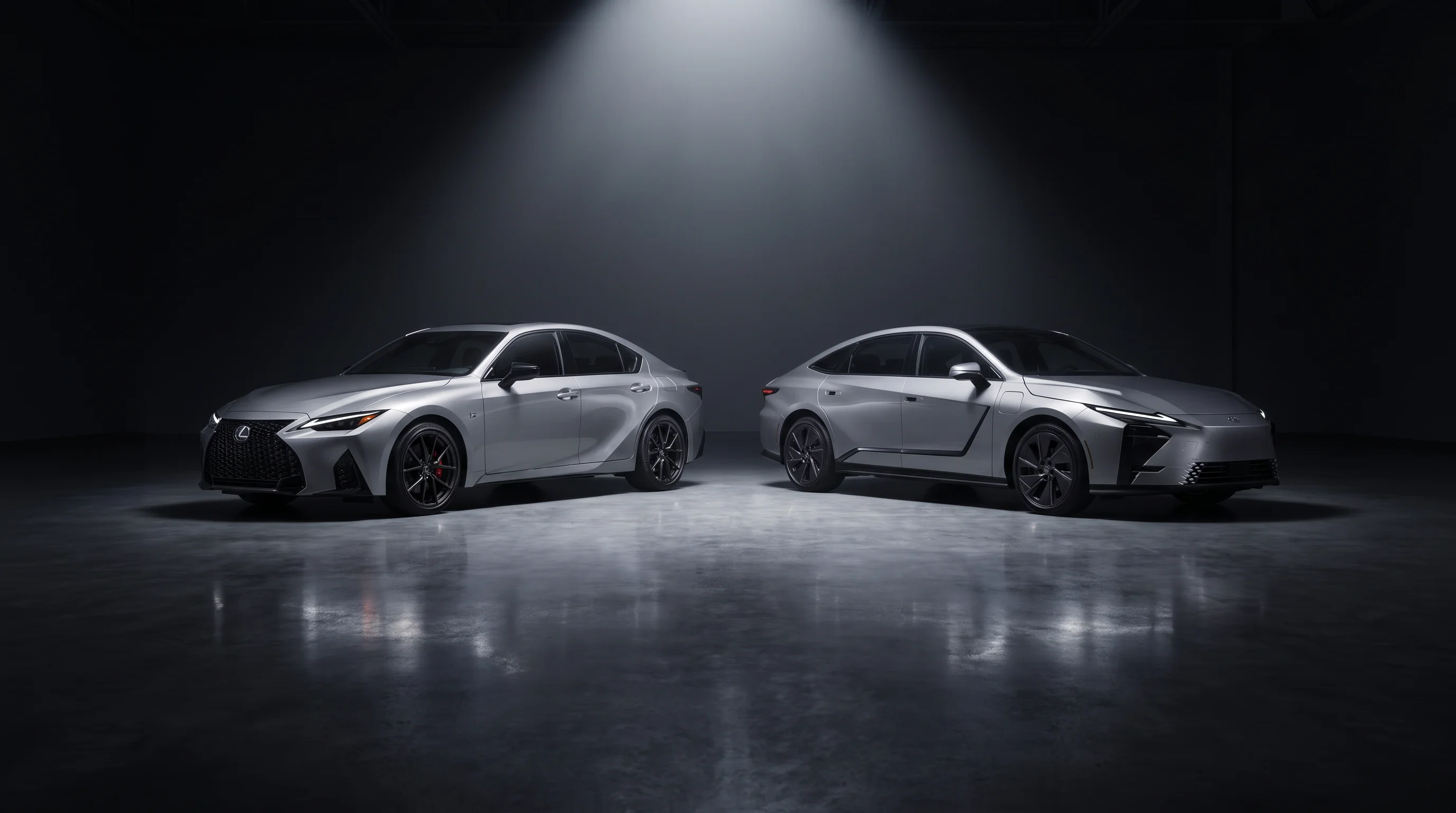 2026 Lexus IS 350 sport sedan and 2026 Lexus ES luxury sedan compared side by side at Temecula Valley Lexus