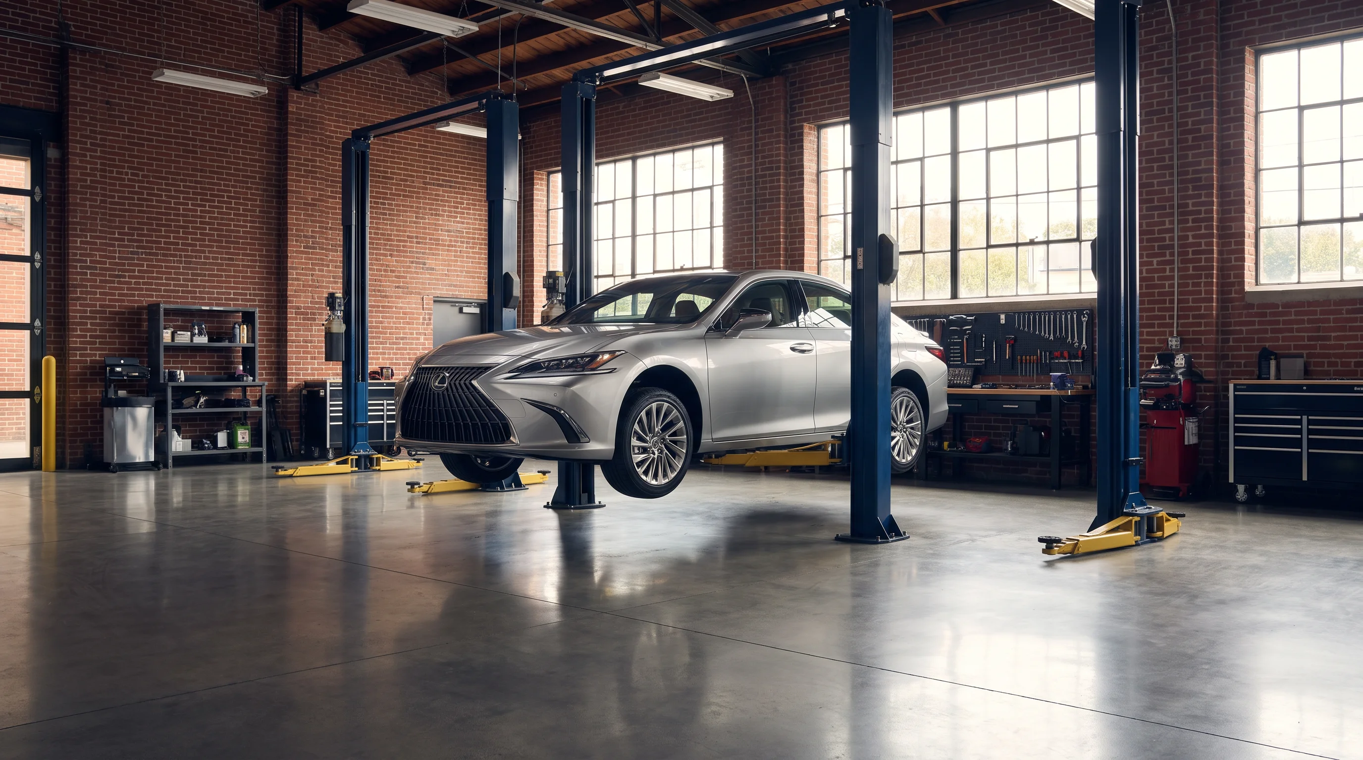 Lexus ES engine oil and filter service performed by a certified technician at Temecula Valley Lexus