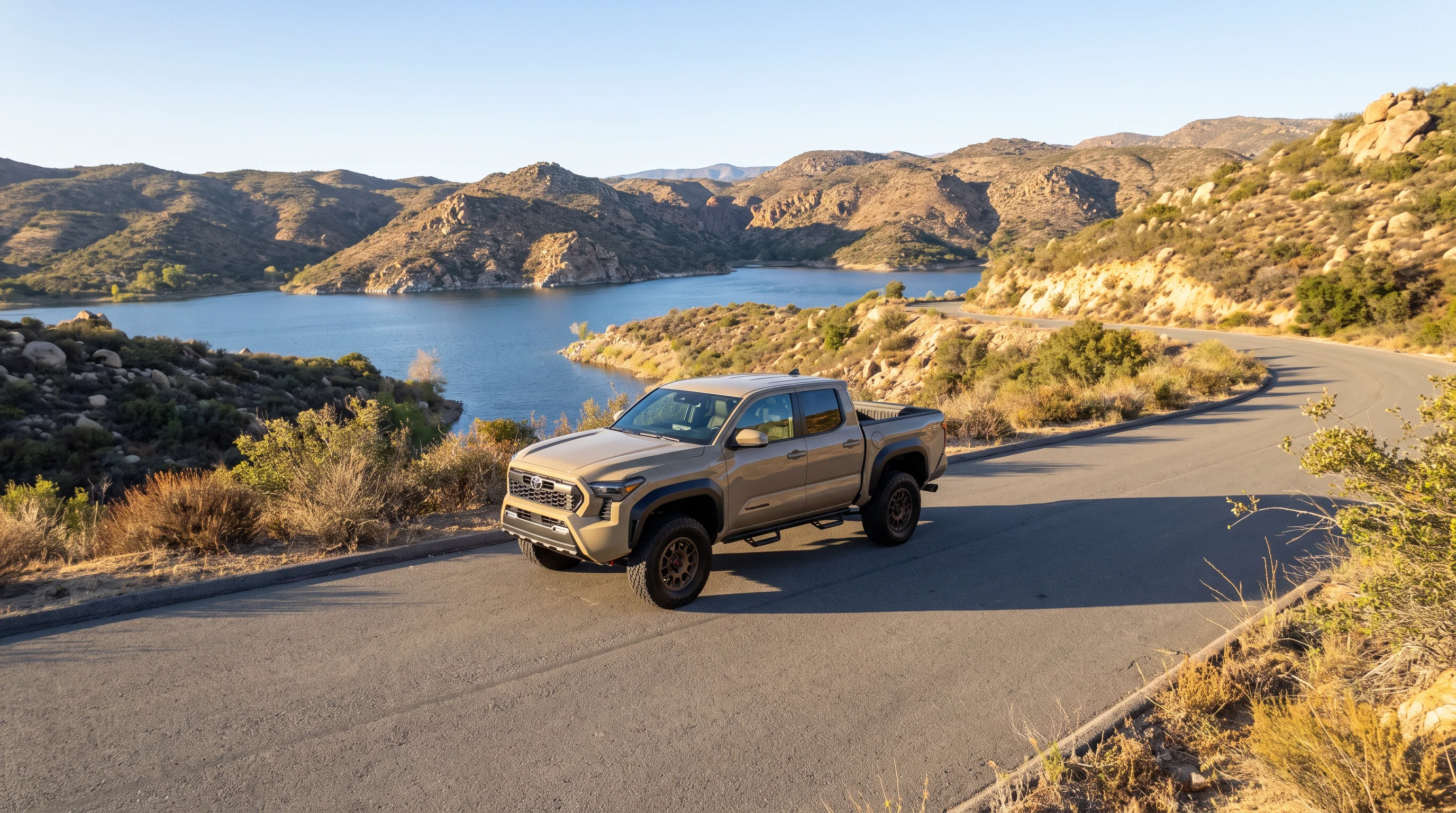 Toyota vehicle at Canyon Lake in Riverside County, California, near Temecula Valley Toyota
