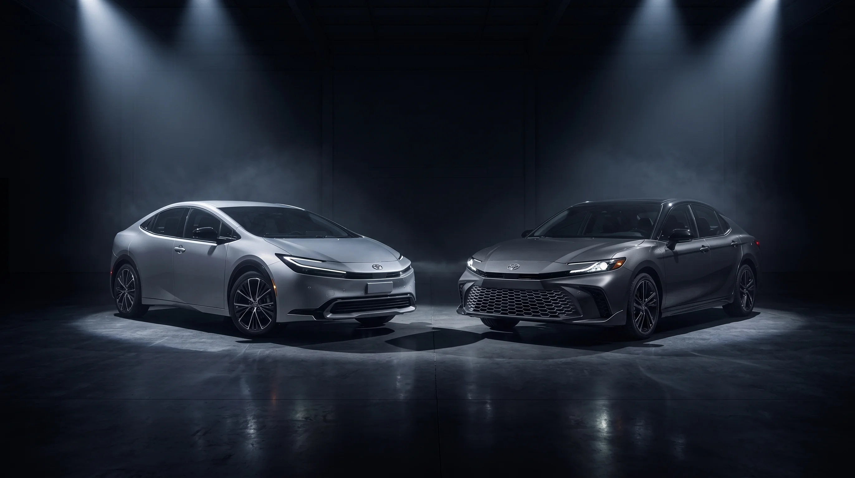 2027 Toyota Prius and 2027 Toyota Camry compared side by side at Temecula Valley Toyota