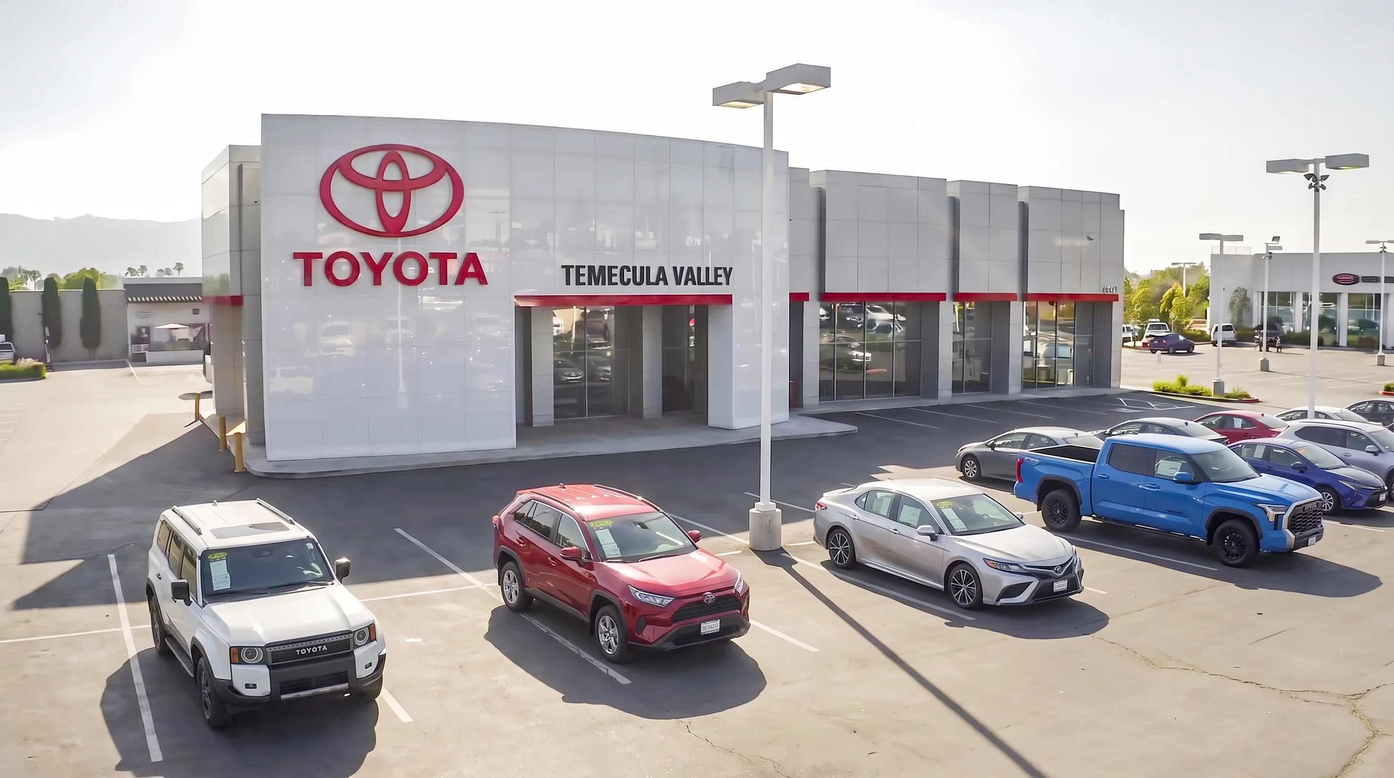Temecula Valley Toyota dealership on Ynez Road in Temecula, CA, serving Murrieta, Menifee and Wildomar drivers